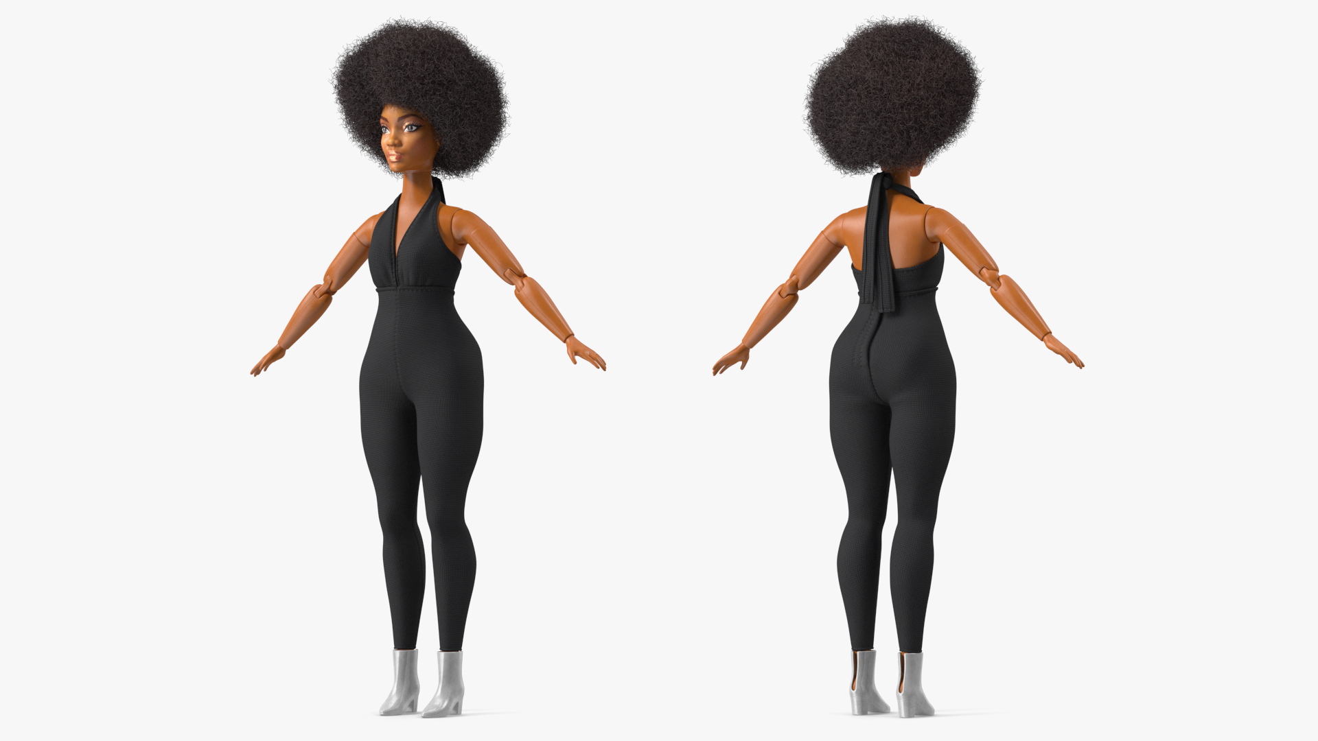 Barbie Looks Doll Elle GTD91 Dressed Fur Rigged 3D