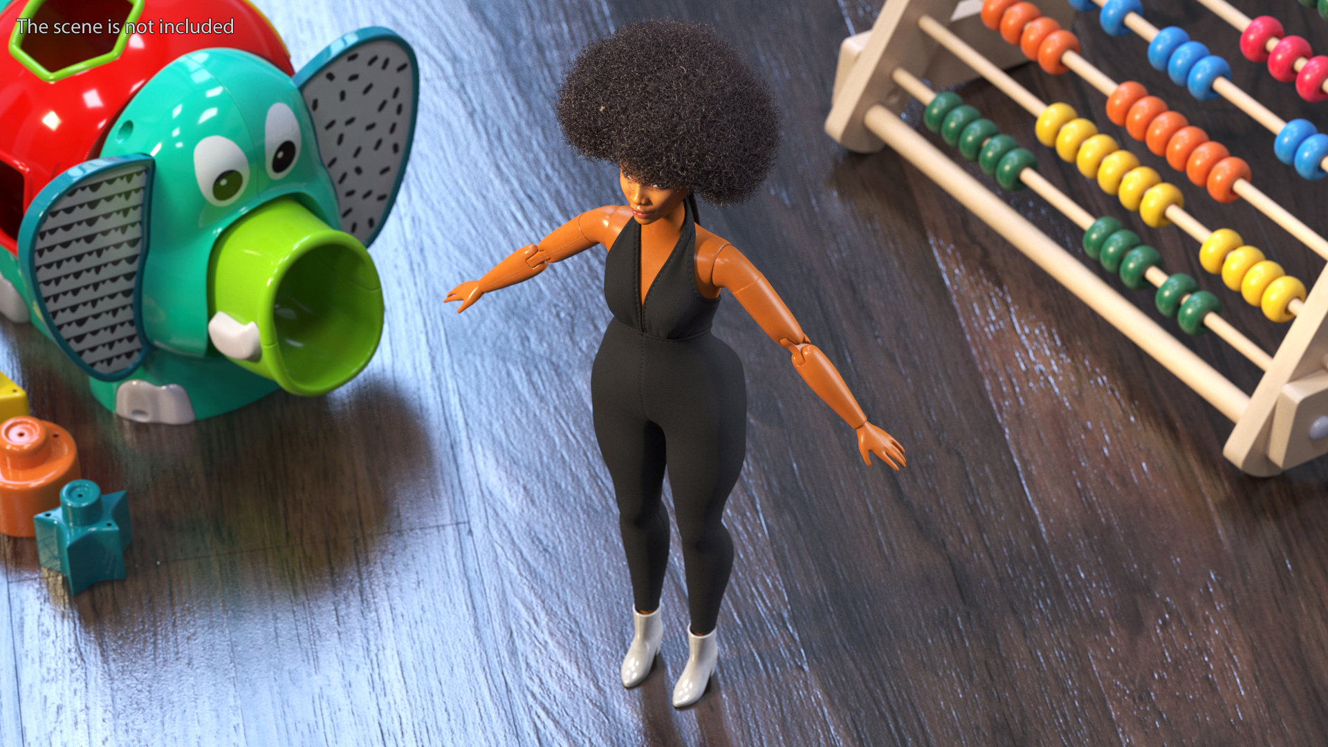 Barbie Looks Doll Elle GTD91 Dressed Fur Rigged 3D