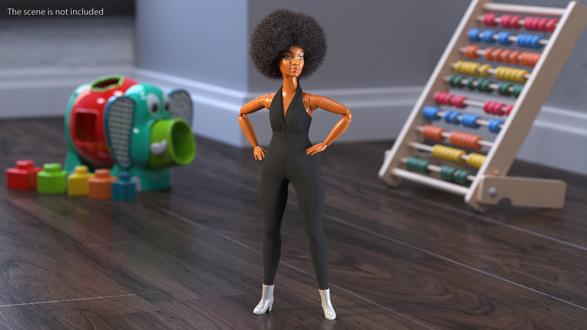 Barbie Looks Doll Elle GTD91 Dressed Fur Rigged 3D