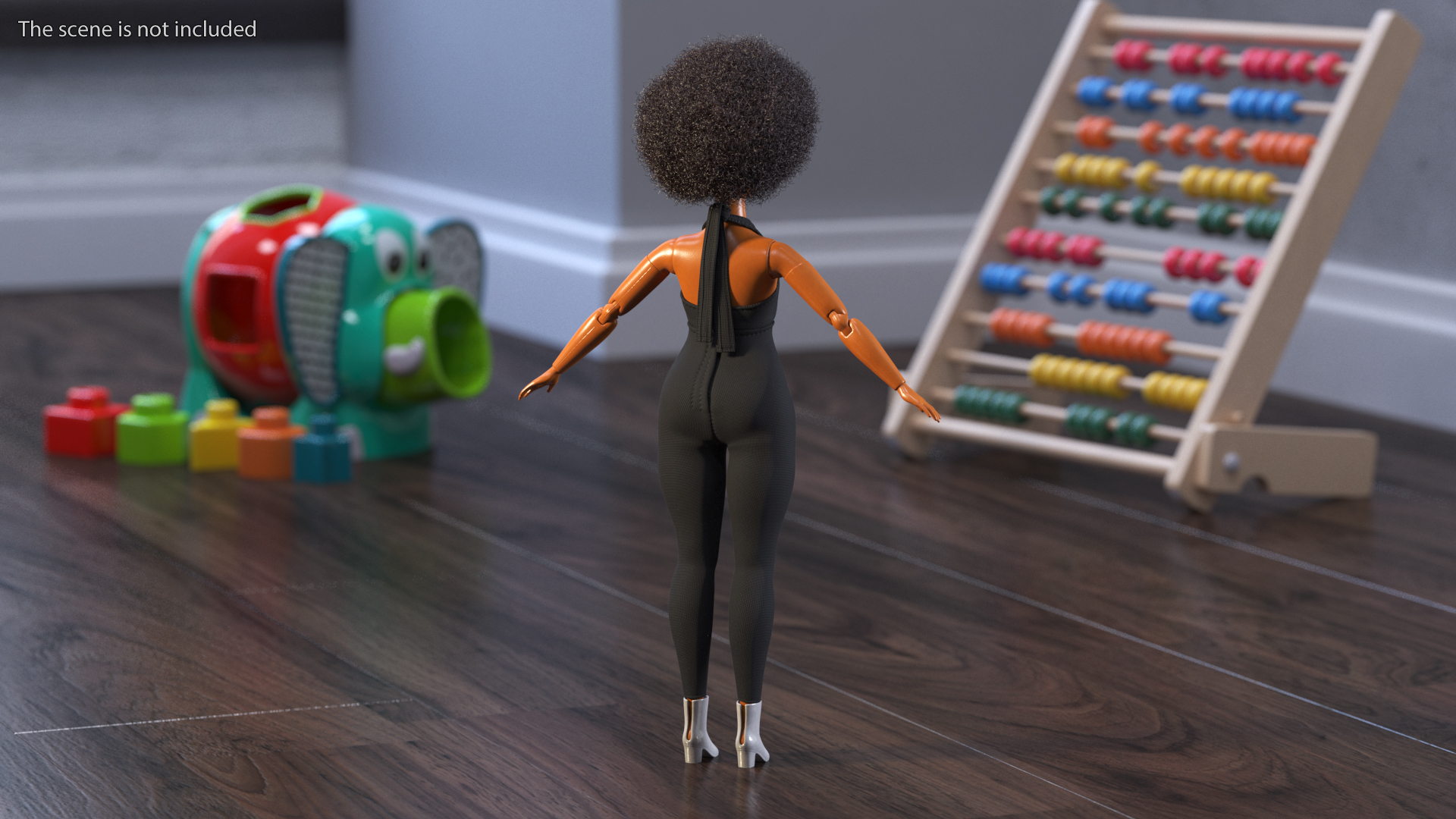 Barbie Looks Doll Elle GTD91 Dressed Fur Rigged 3D