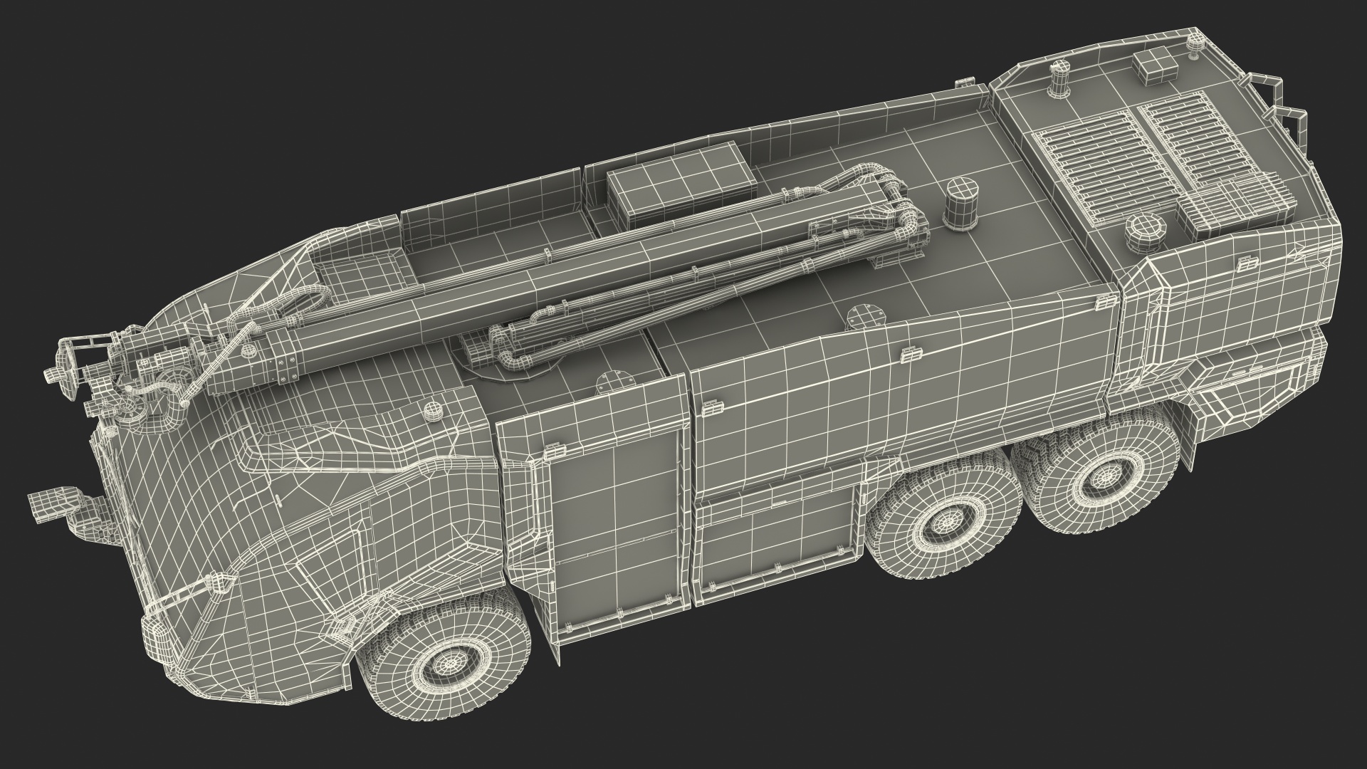 3D Rosenbauer Panther 6x6 Firefighting Truck
