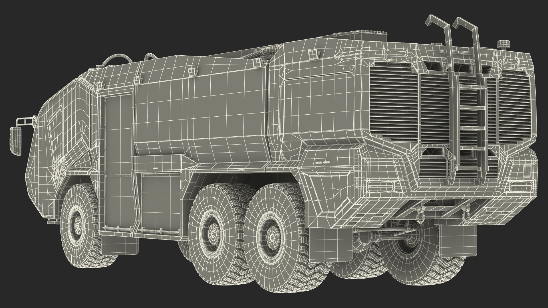 3D Rosenbauer Panther 6x6 Firefighting Truck