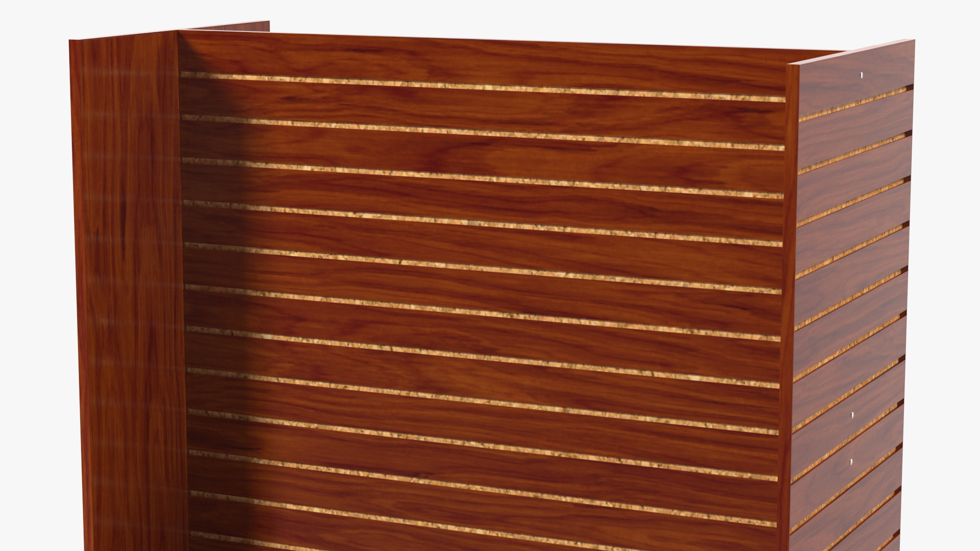 3D Slat Wall Trade Show Display Dark Wood model