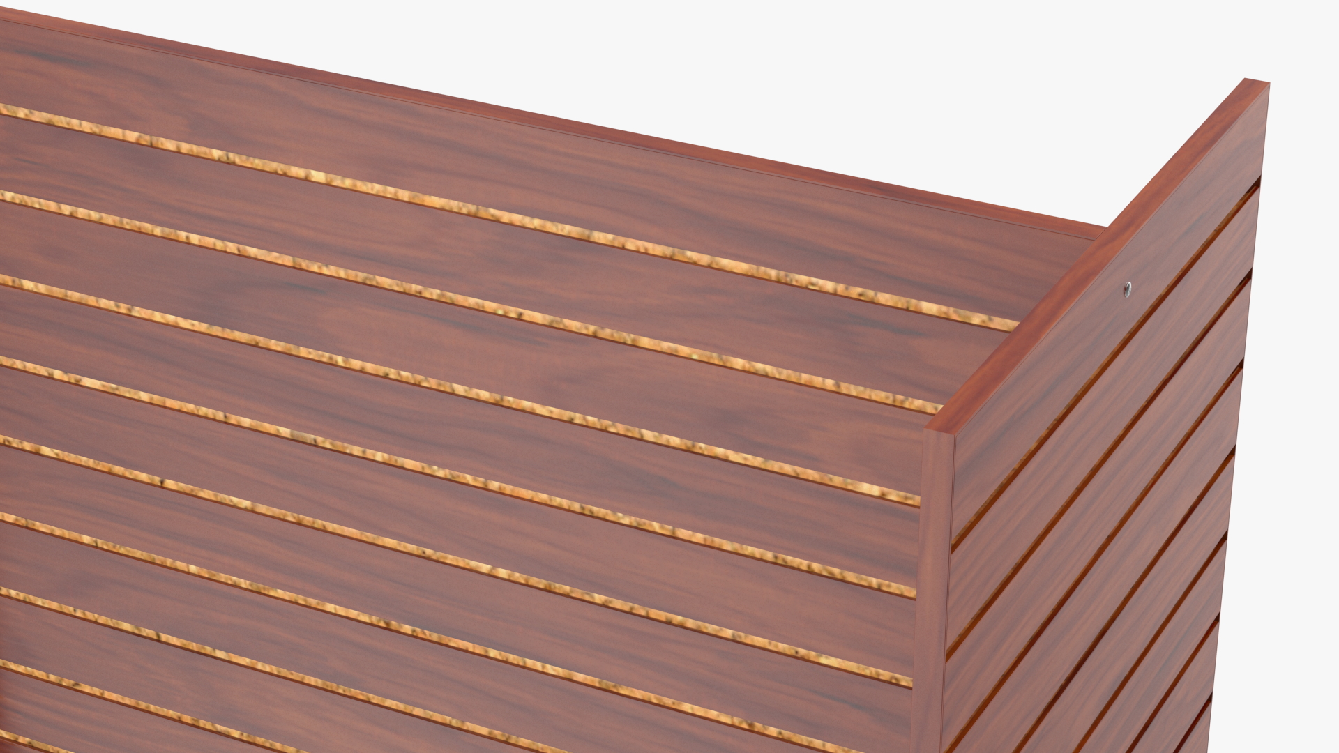3D Slat Wall Trade Show Display Dark Wood model