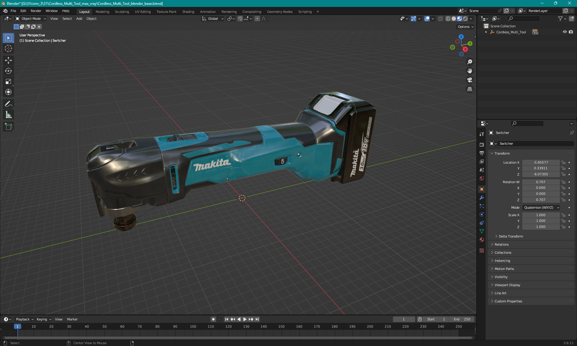 3D Makita Cordless Multi Tool