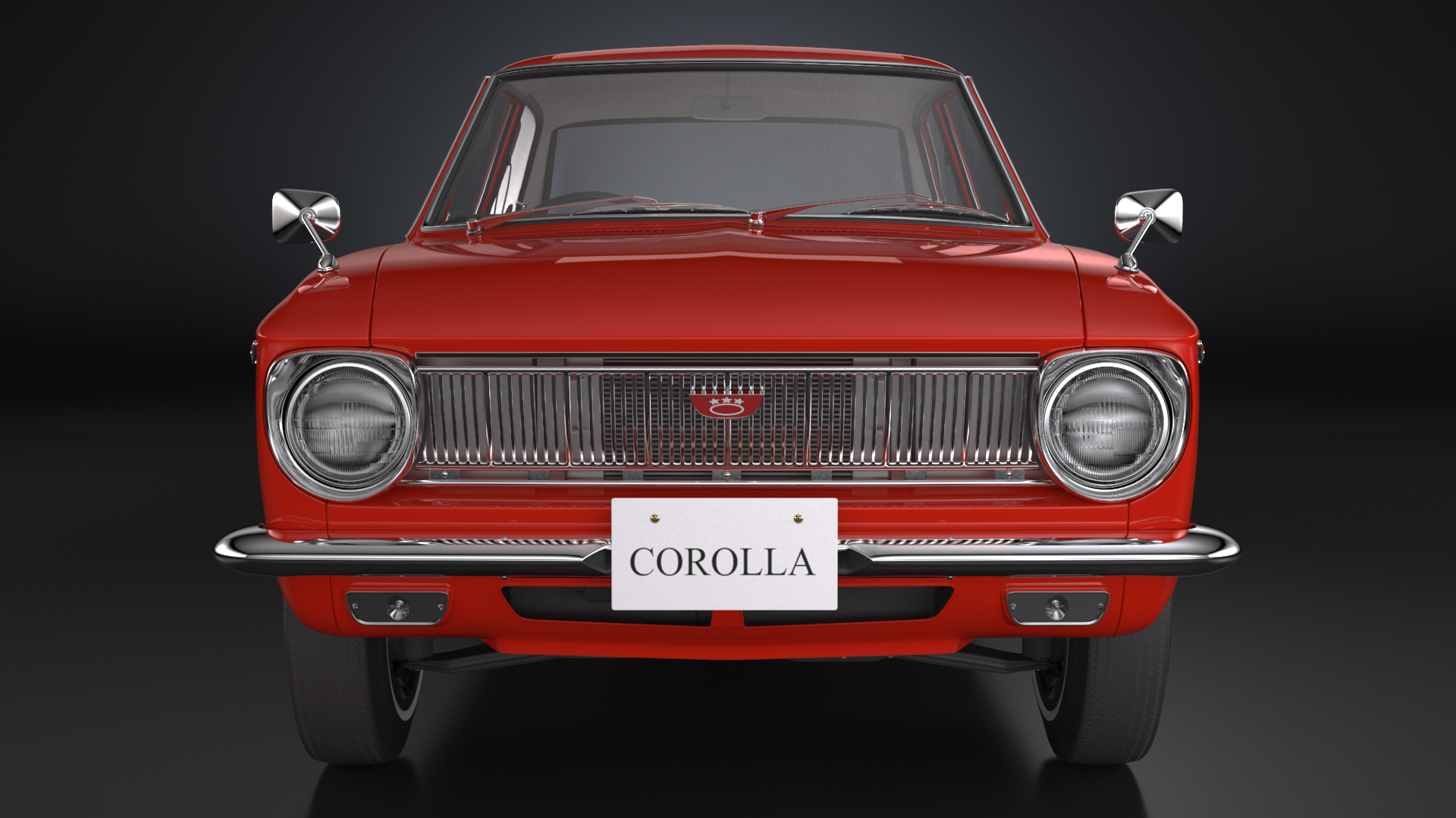 Japan Classic Sedan Toyota Corolla E10 1966 Red 3D