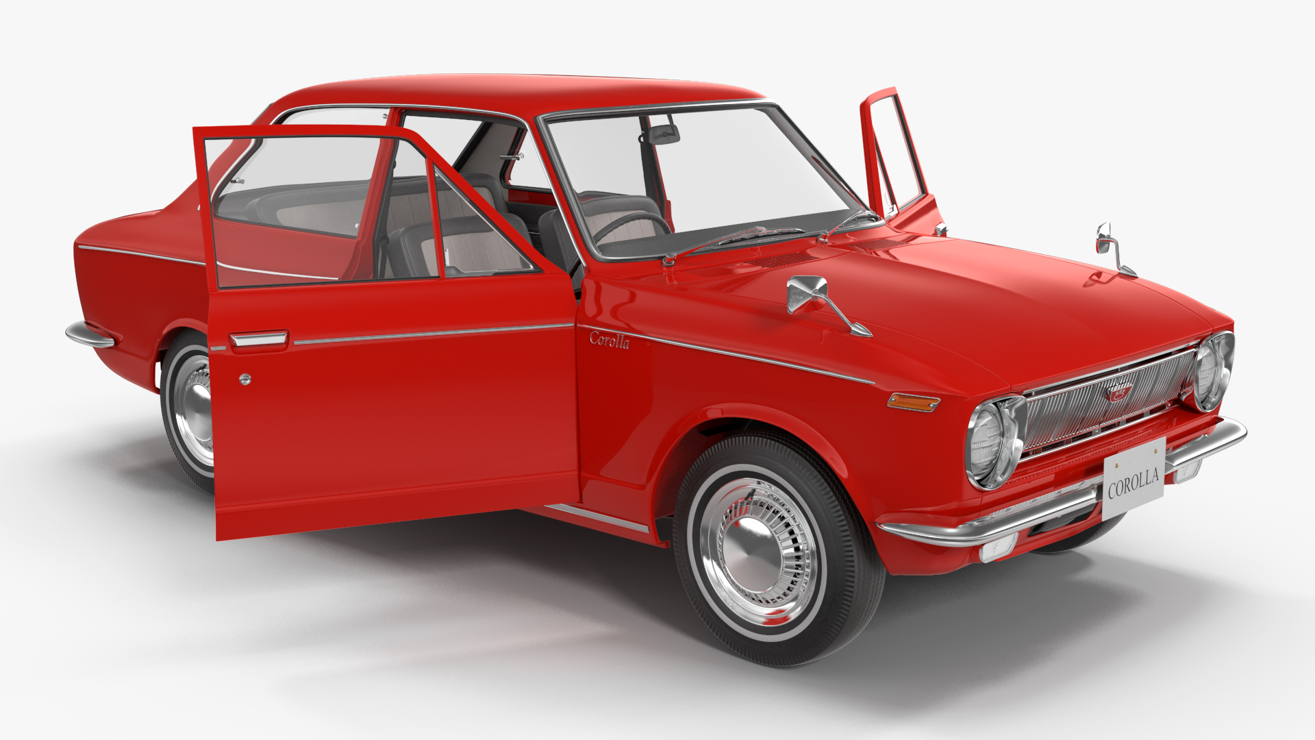 Japan Classic Sedan Toyota Corolla E10 1966 Red 3D