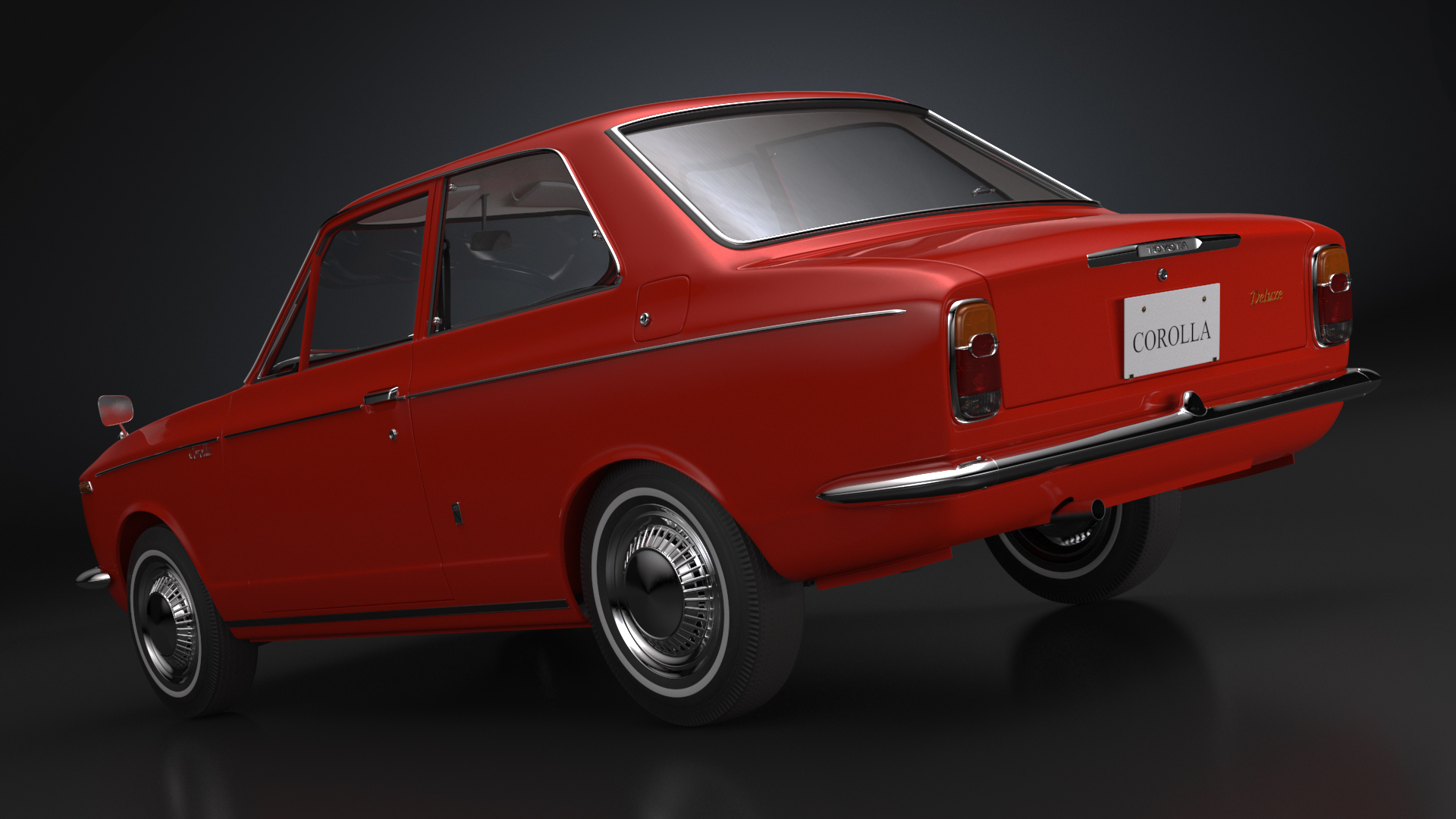 Japan Classic Sedan Toyota Corolla E10 1966 Red 3D