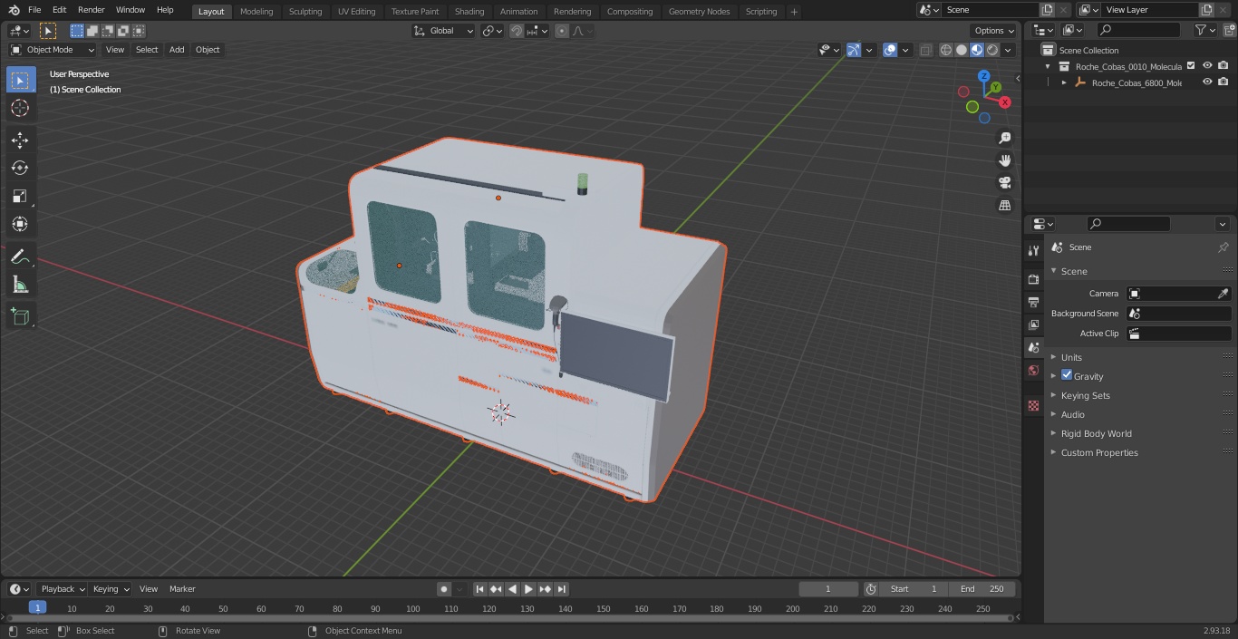 3D model Roche Cobas 6800 Molecular Analyzer