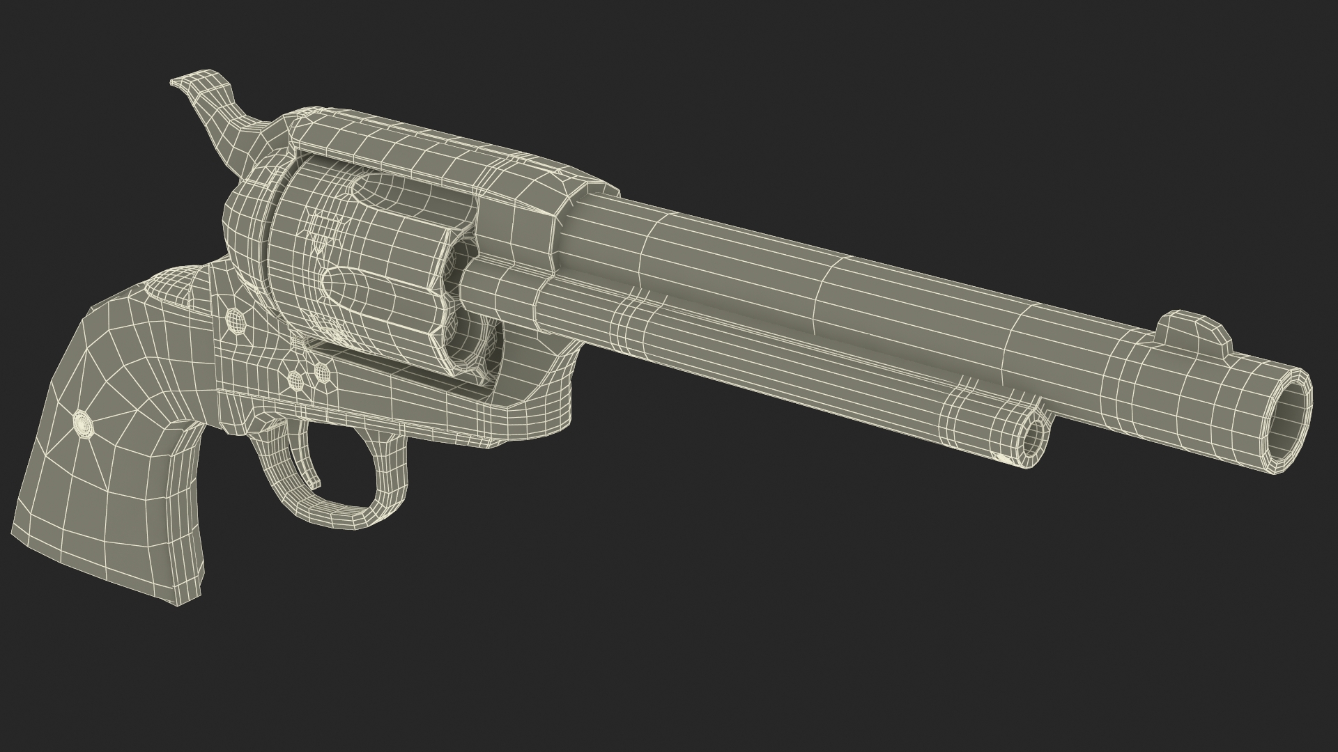 3D Western Revolver