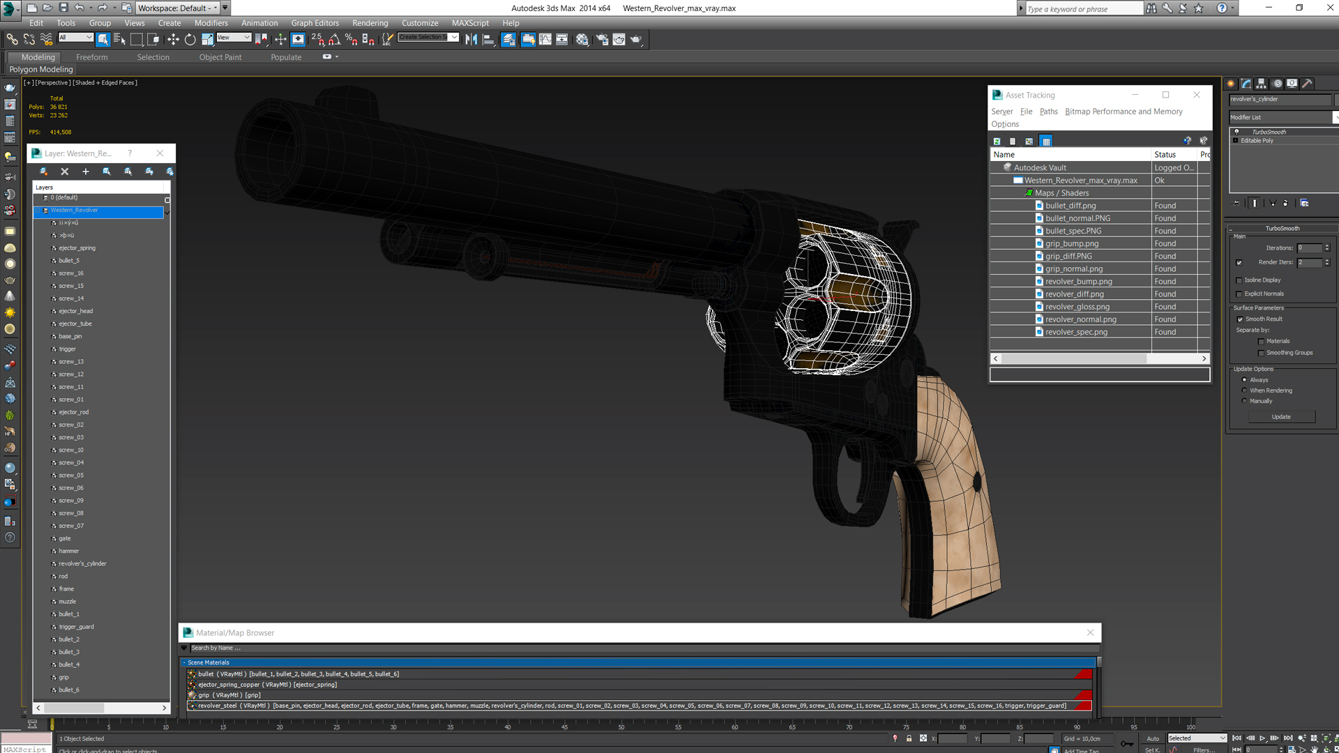 3D Western Revolver