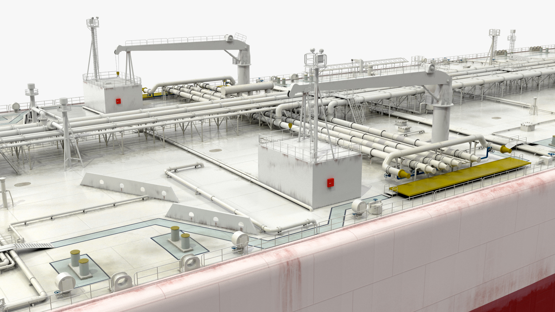 Cargo Oil Supertanker with Helicopter 3D