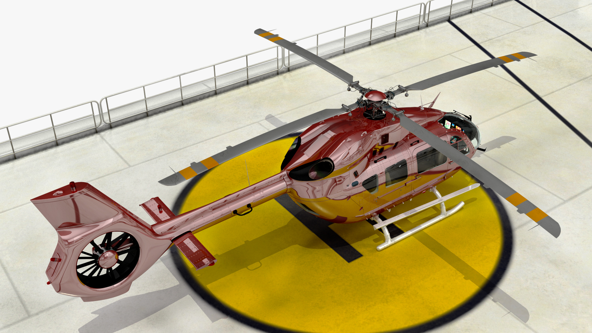 Cargo Oil Supertanker with Helicopter 3D