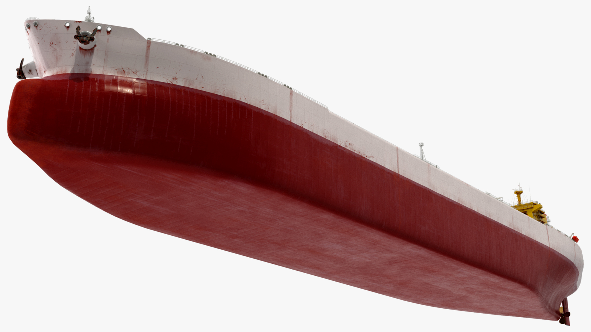 Cargo Oil Supertanker with Helicopter 3D