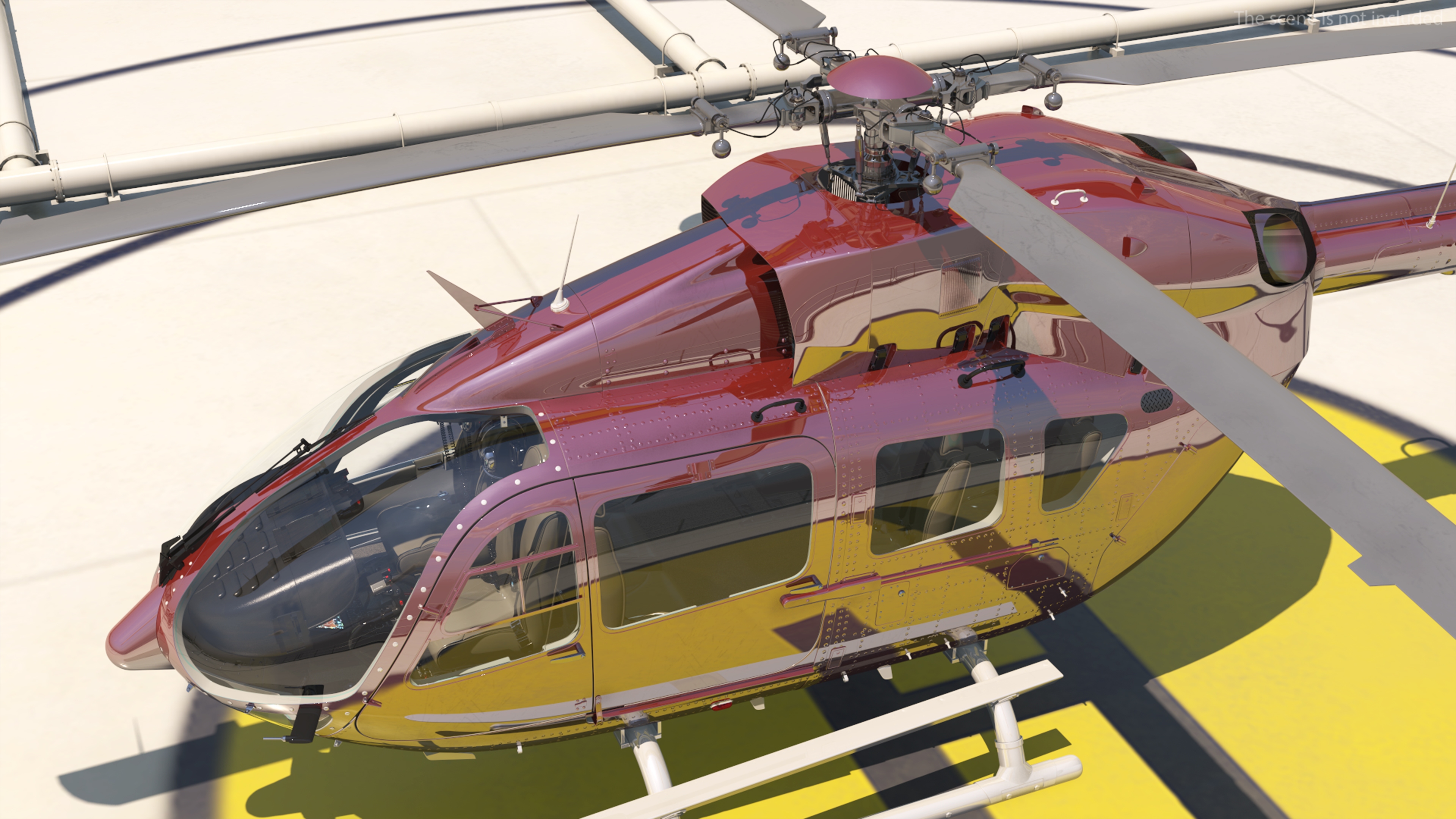 Cargo Oil Supertanker with Helicopter 3D