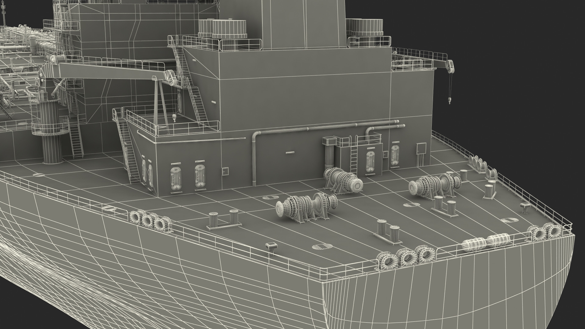 Cargo Oil Supertanker with Helicopter 3D