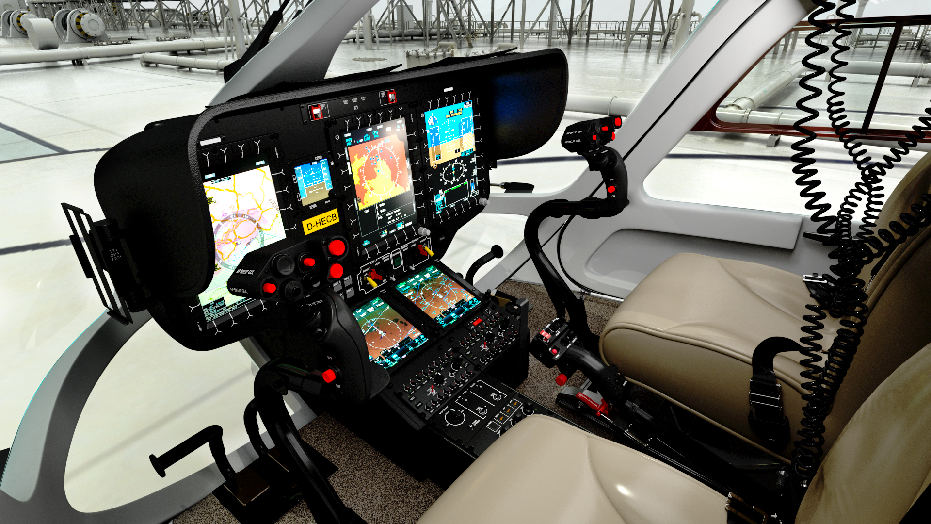 Cargo Oil Supertanker with Helicopter 3D