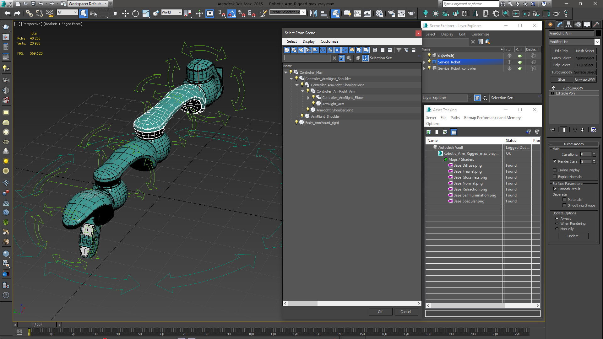 3D Robotic Arm Rigged model
