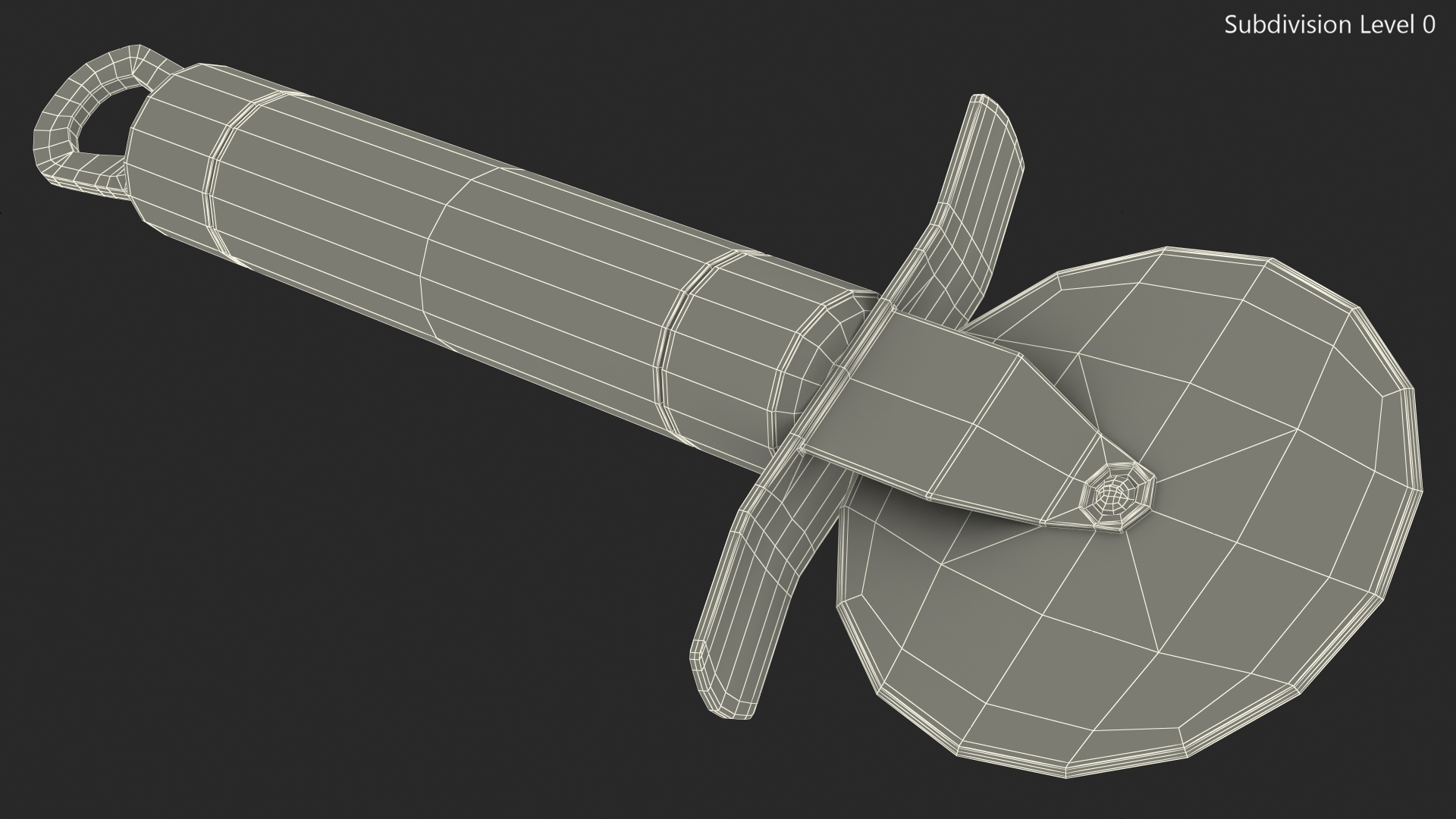 Rostfrei Rolling Pizza Cutter 3D model