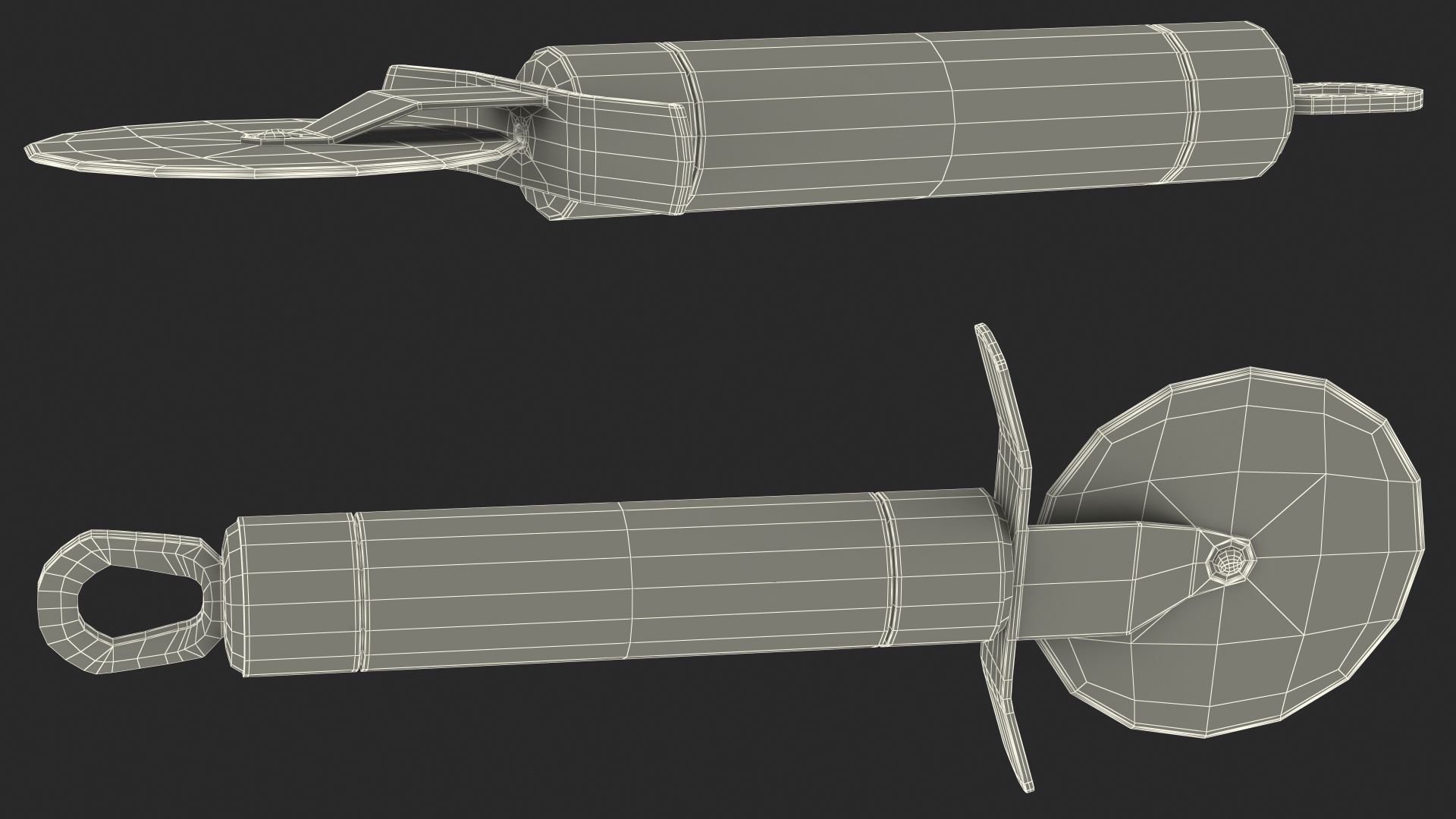 Rostfrei Rolling Pizza Cutter 3D model