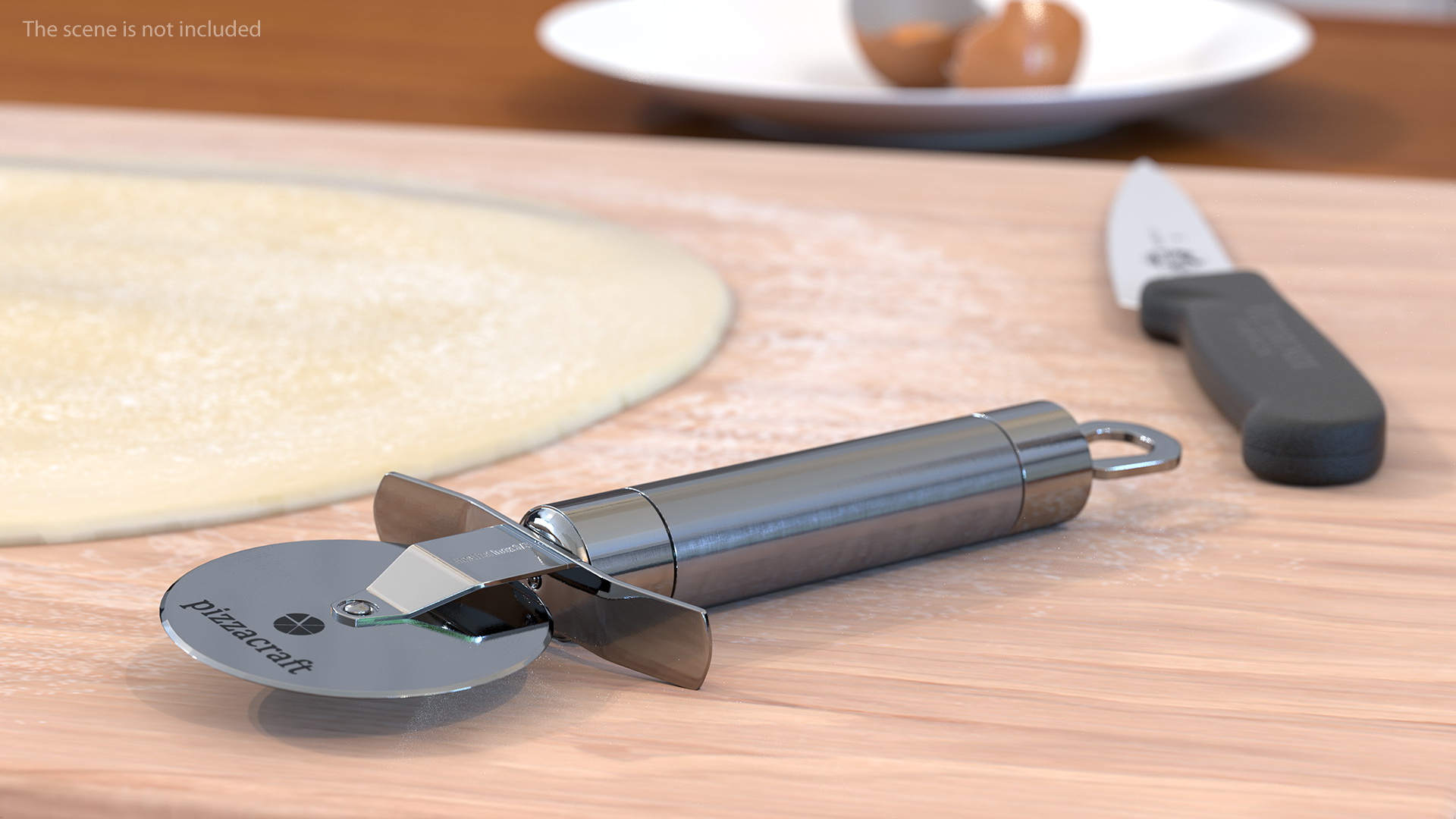 Rostfrei Rolling Pizza Cutter 3D model