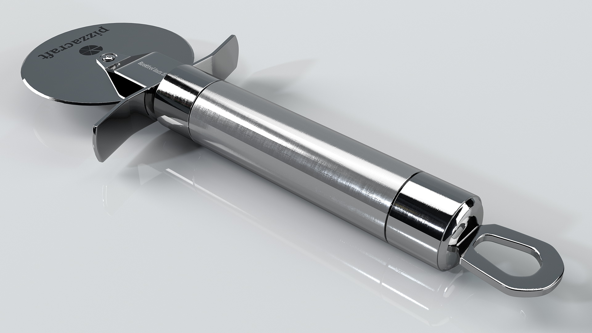 Rostfrei Rolling Pizza Cutter 3D model