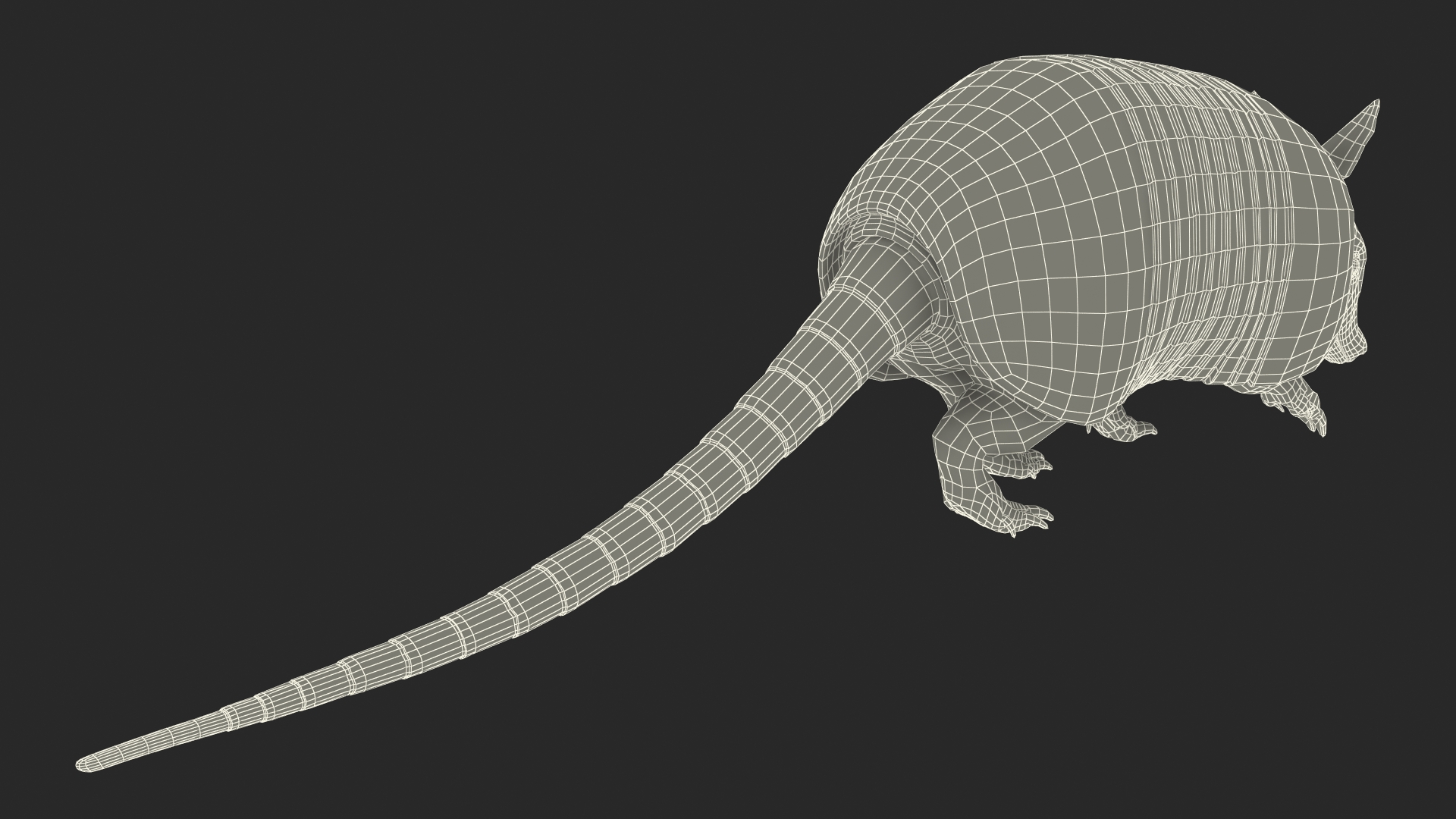 3D model Armadillo in Walking Pose Pink