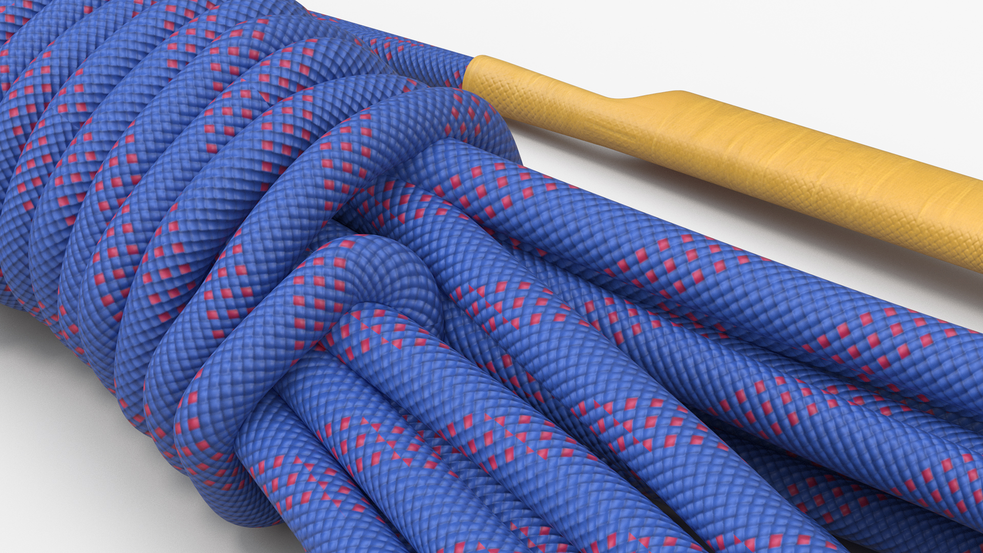 3D Climbing Rope with Carabiner model