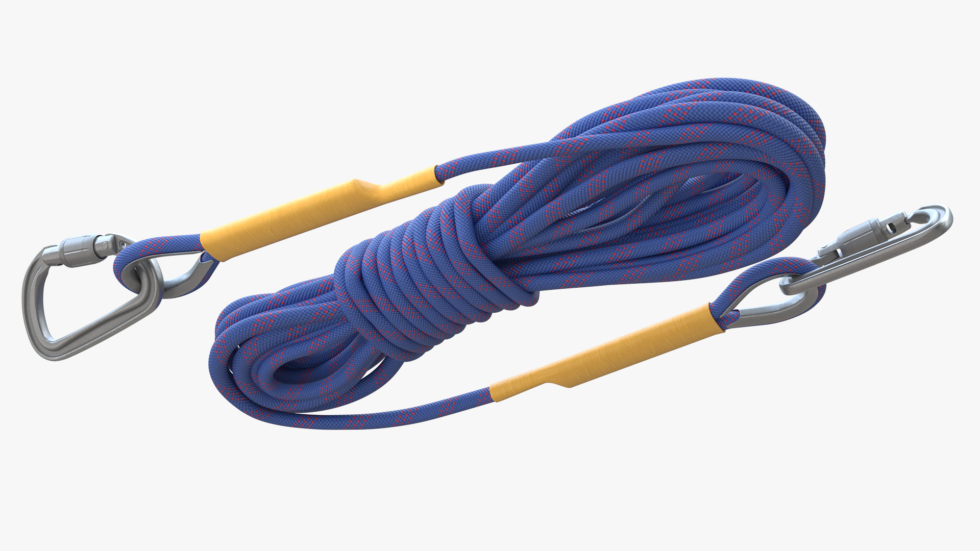 3D Climbing Rope with Carabiner model