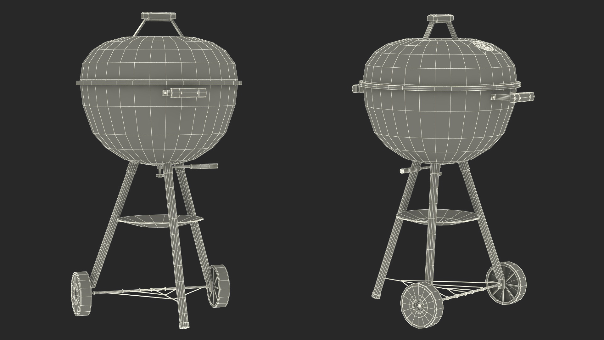 3D Charcoal Kettle Grill