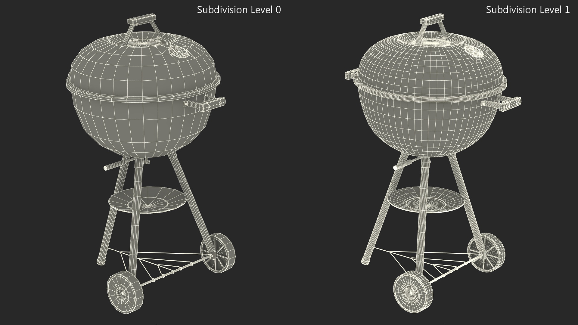 3D Charcoal Kettle Grill