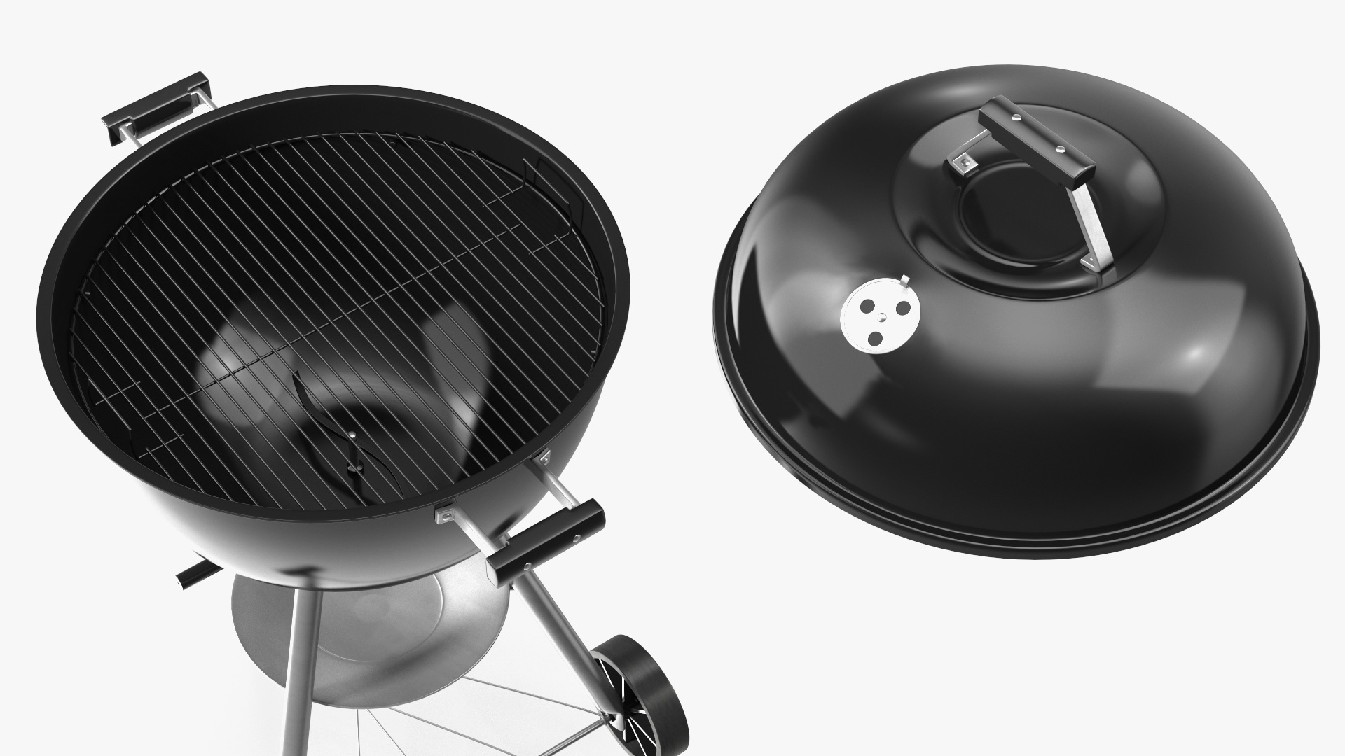 3D Charcoal Kettle Grill