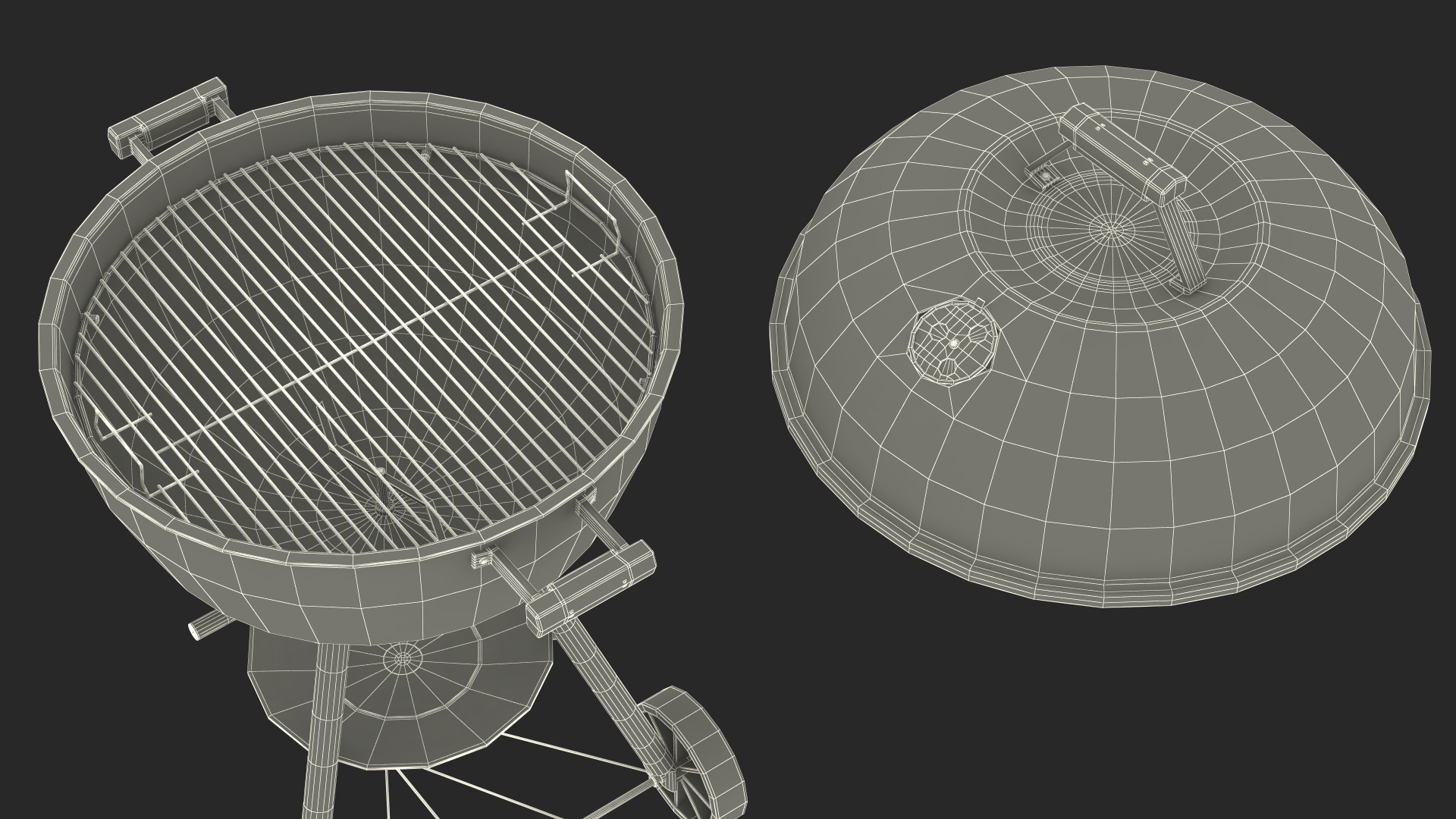 3D Charcoal Kettle Grill