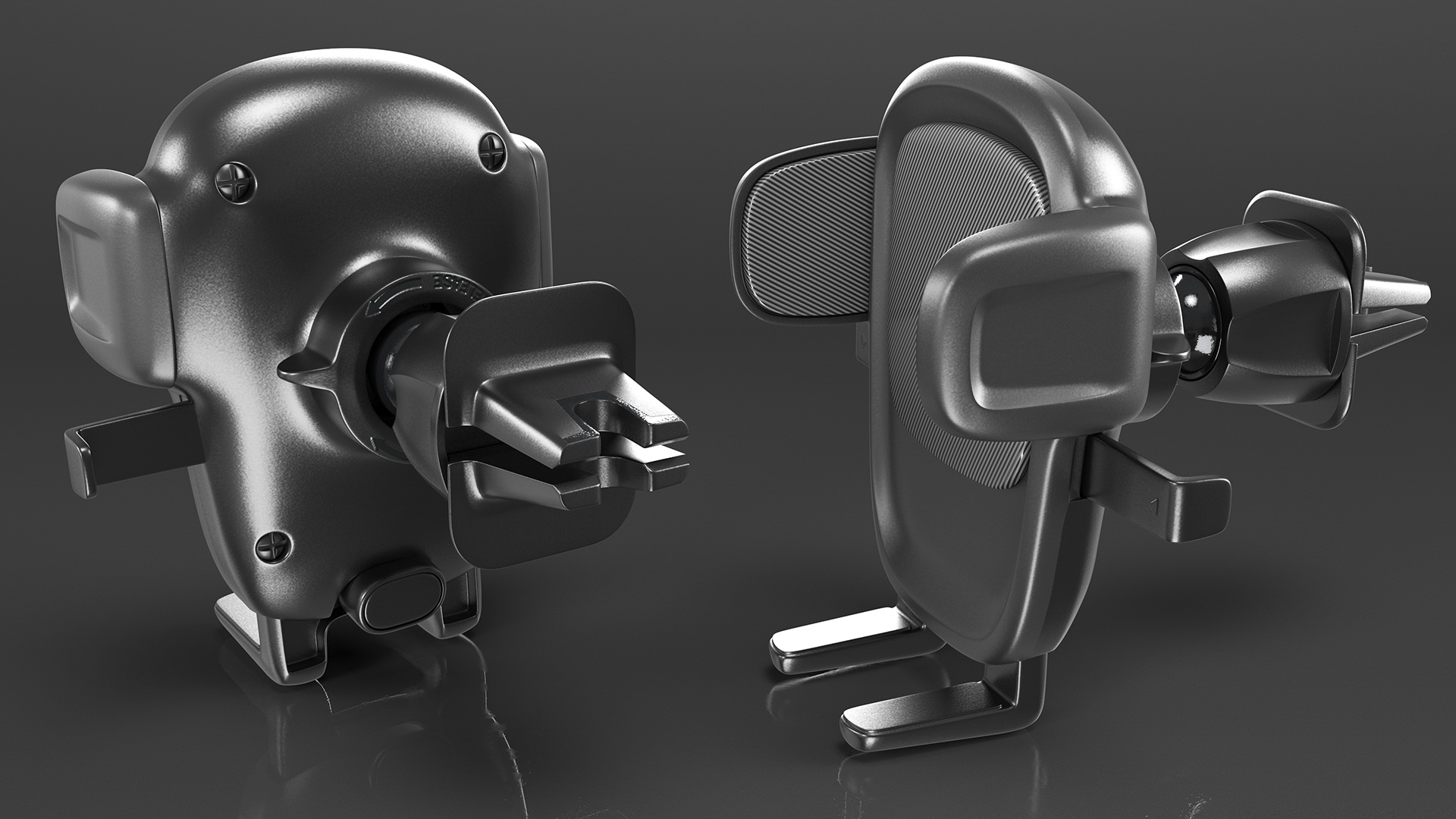 Air Vent Car Phone Holder Rigged 3D
