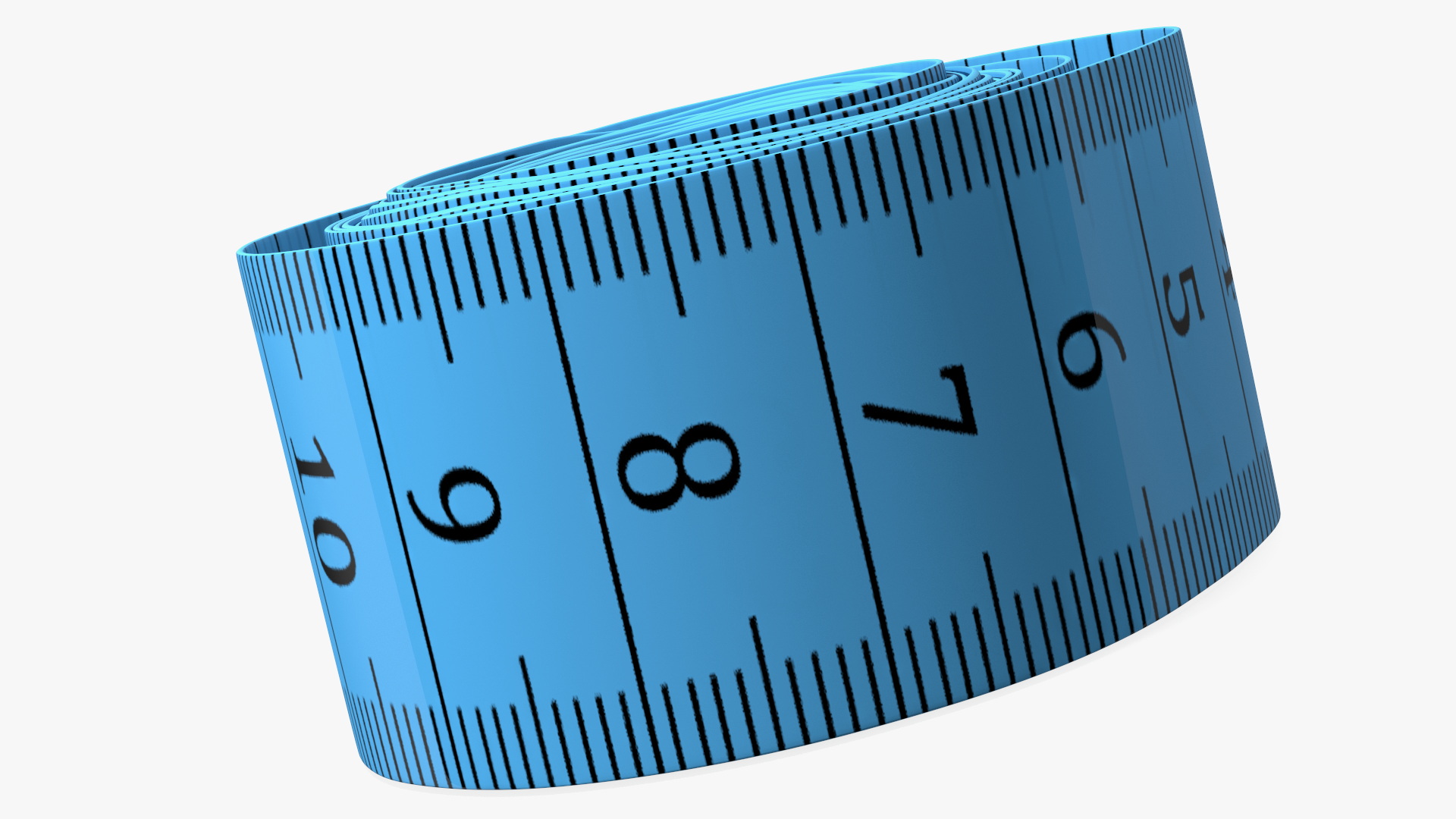 3D Blue Rolled Tailor Tape model