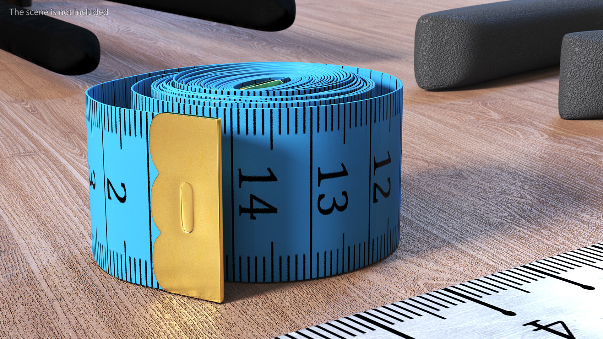 3D Blue Rolled Tailor Tape model