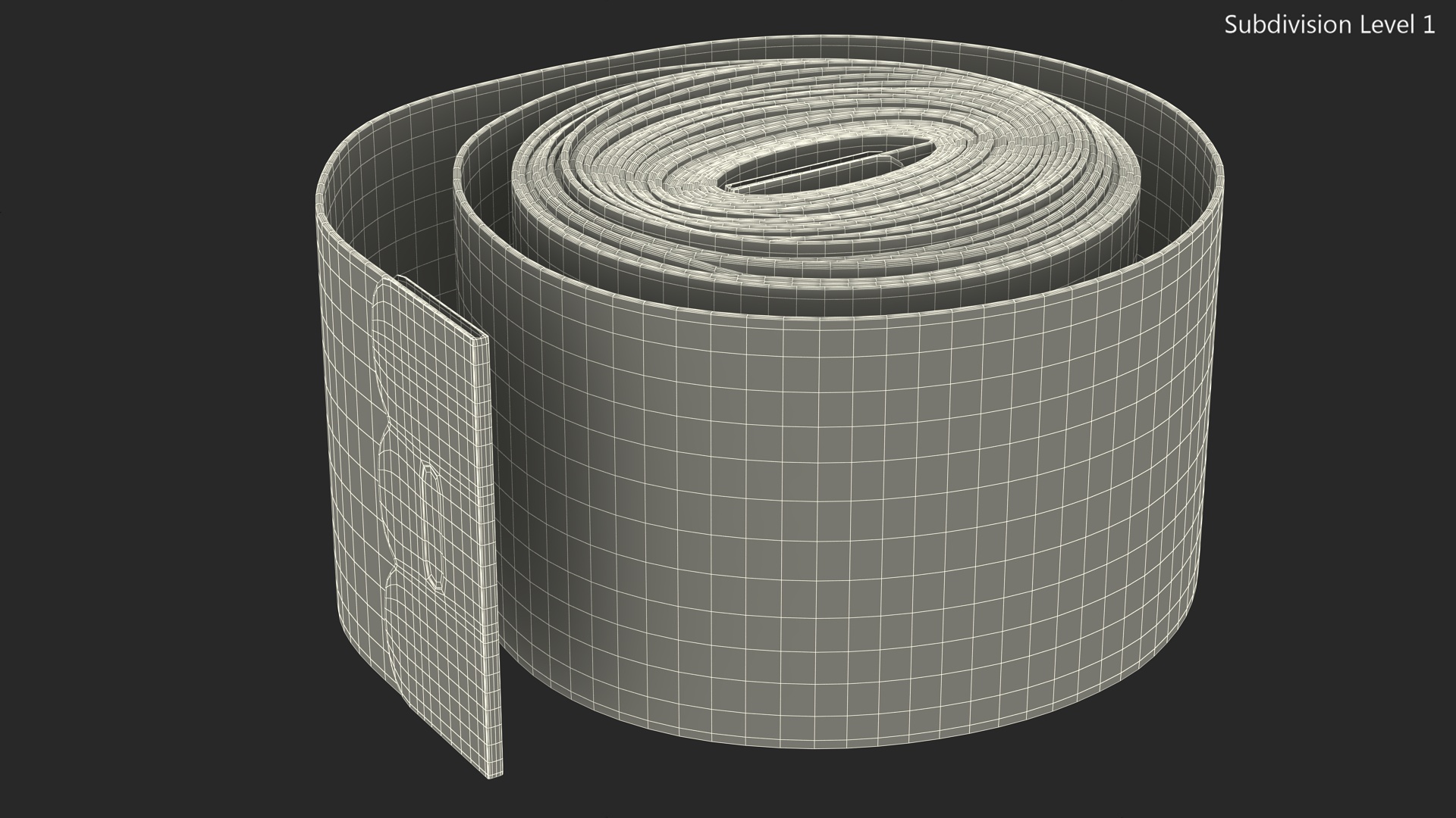3D Blue Rolled Tailor Tape model