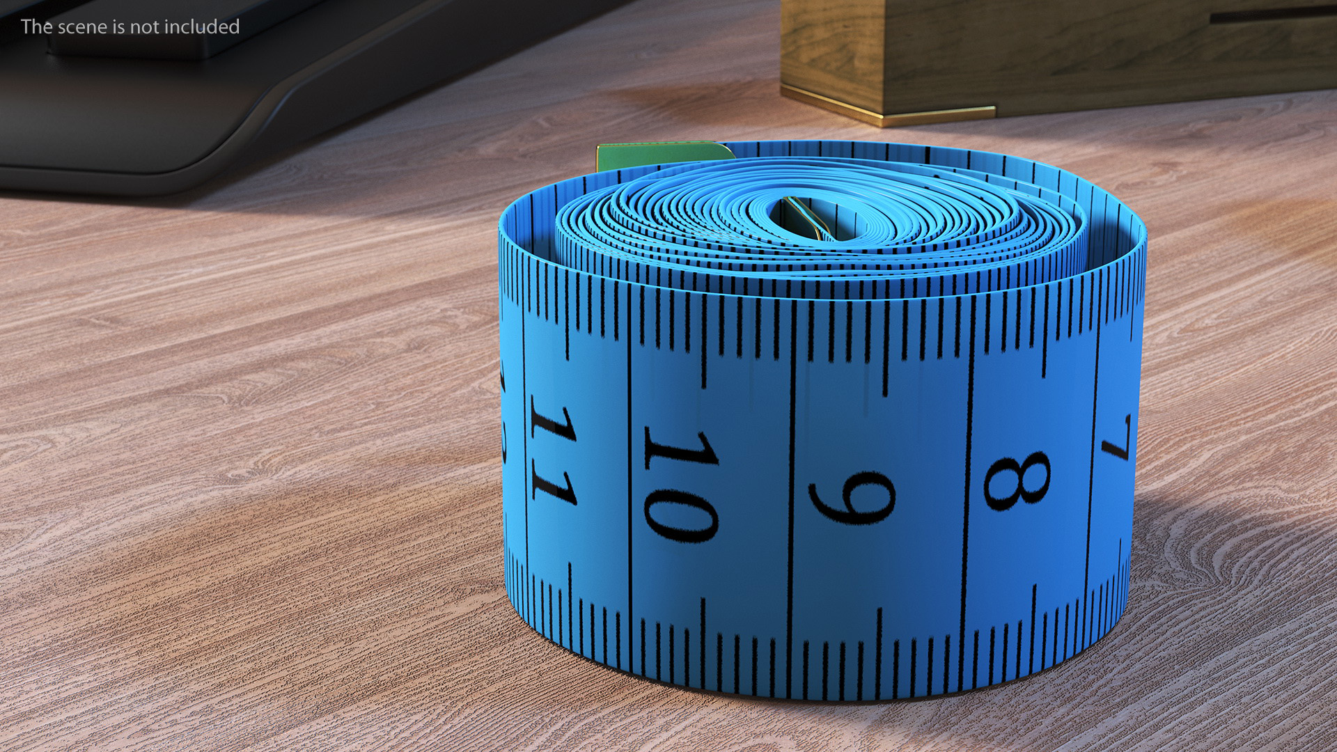3D Blue Rolled Tailor Tape model