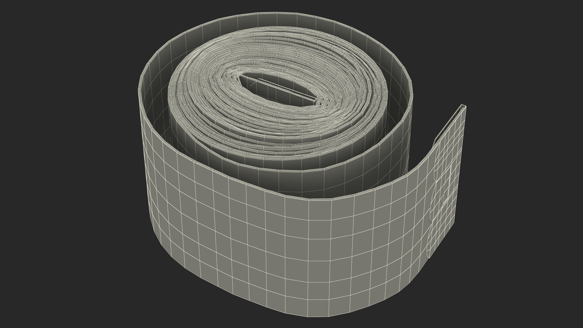 3D Blue Rolled Tailor Tape model