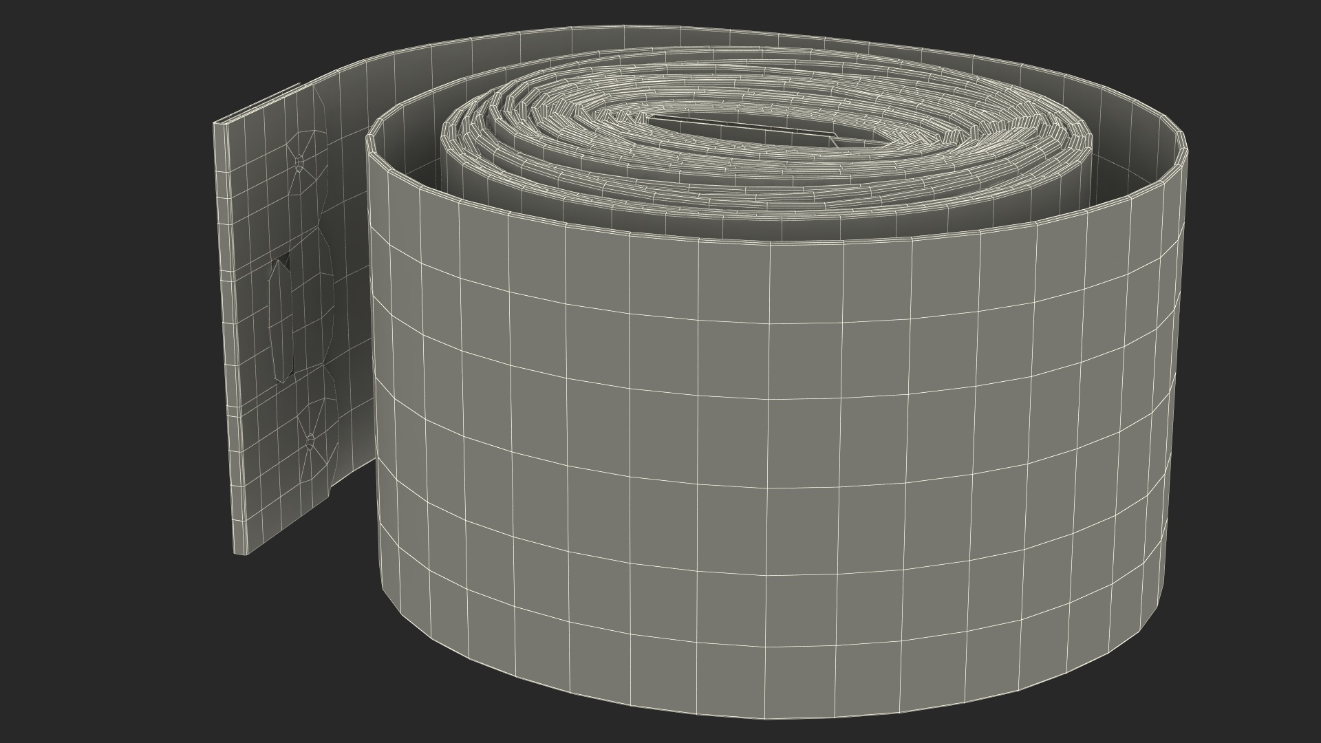 3D Blue Rolled Tailor Tape model