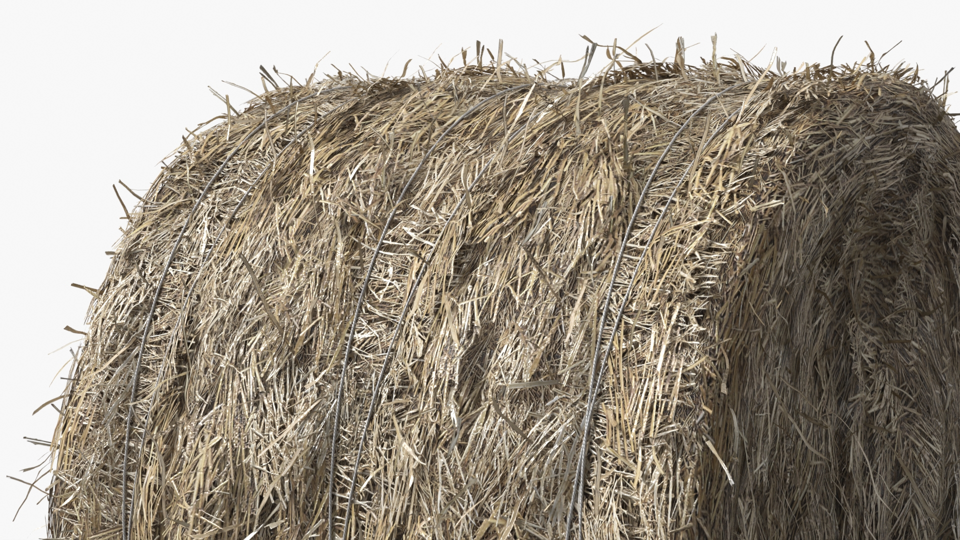 Cylindrical Hay Bale Roll Golden Brown, view 7