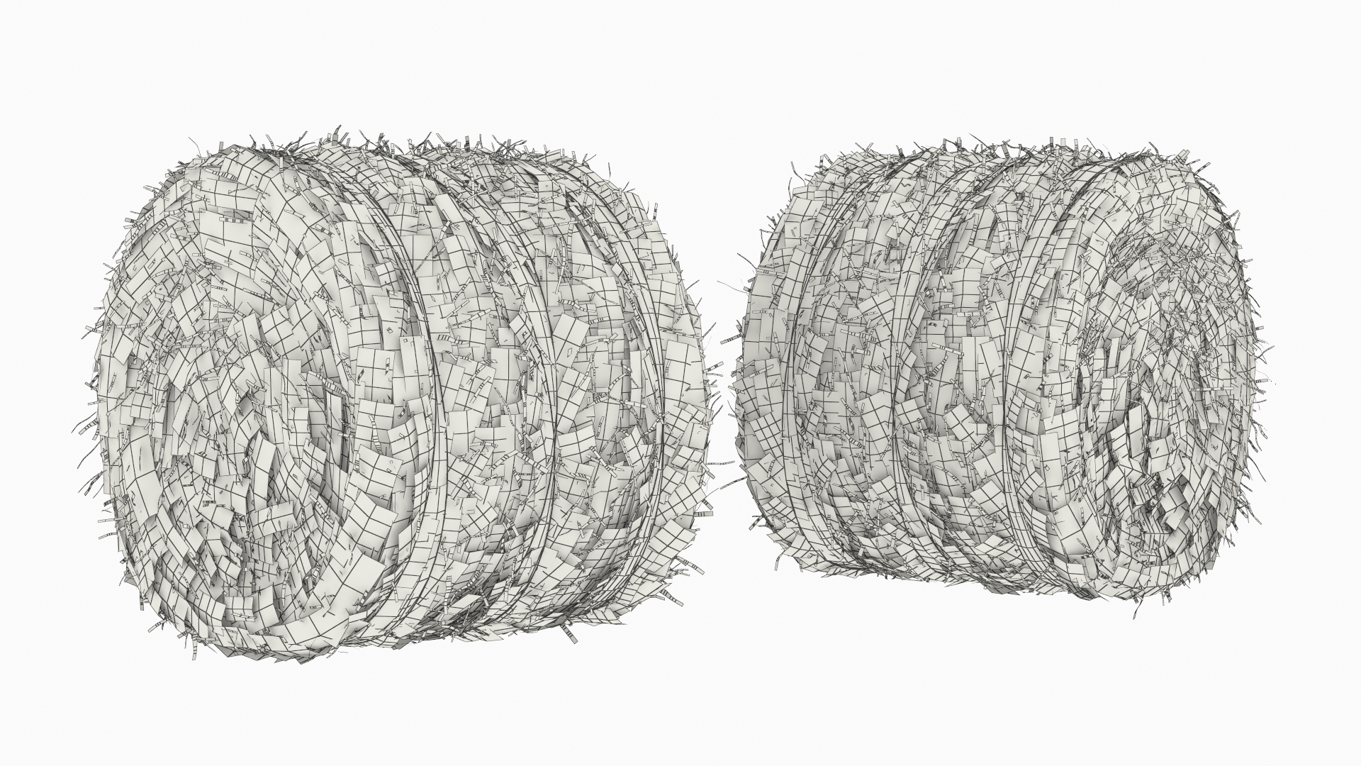 Cylindrical Hay Bale Roll Golden Brown, view 12