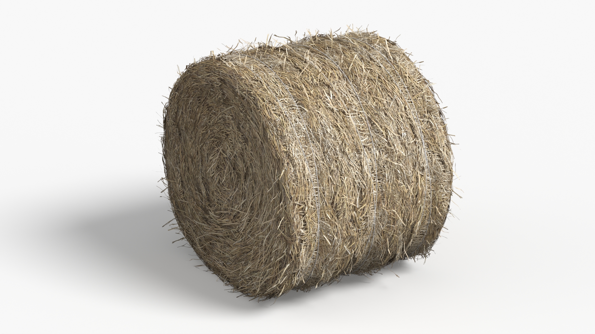 Cylindrical Hay Bale Roll Golden Brown, view 6