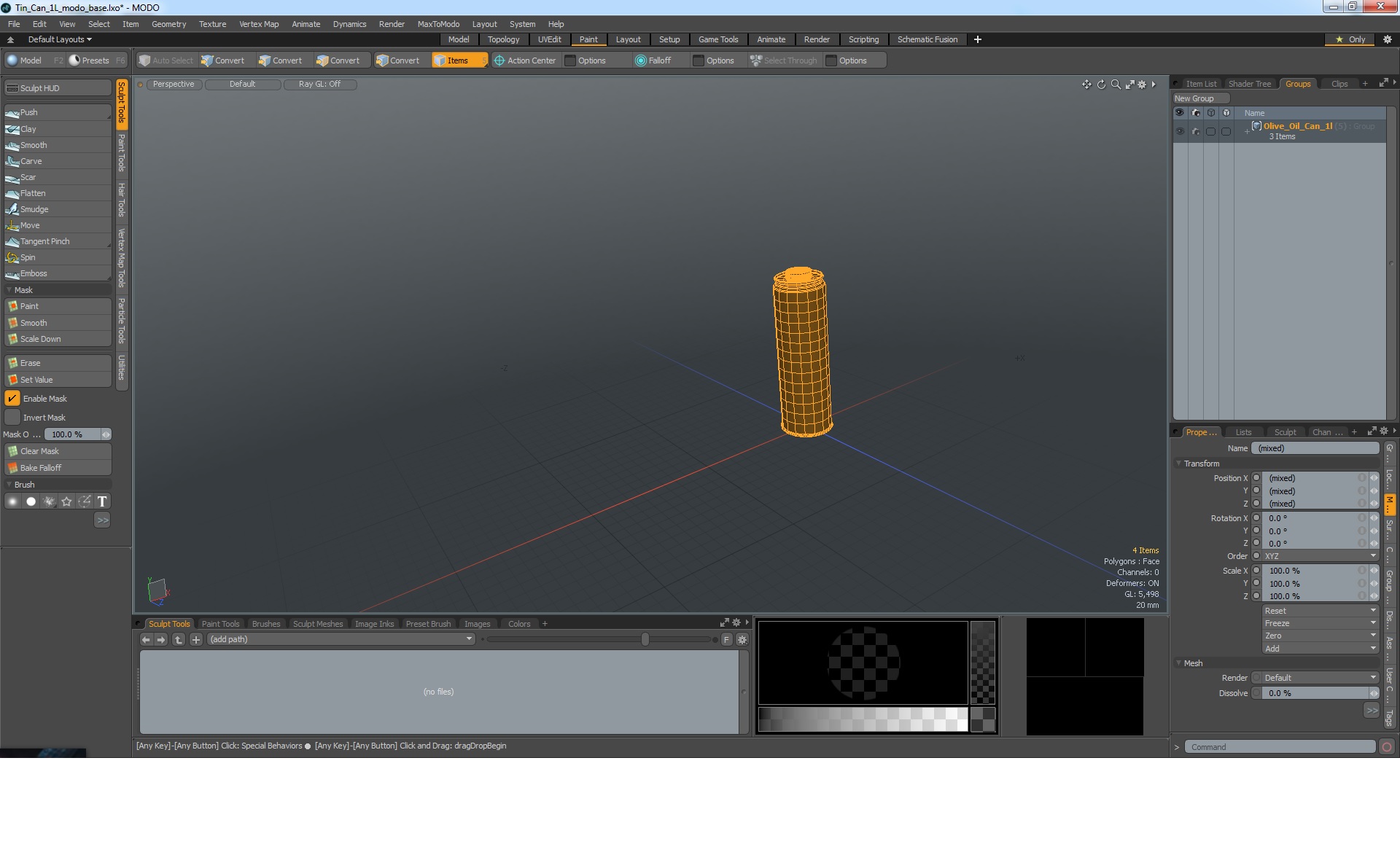 3D model Tin Can 1L