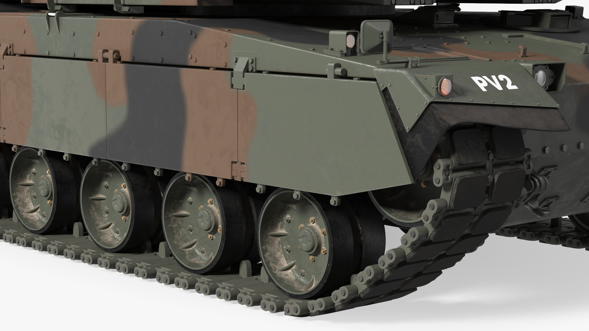 3D Korean K2 Tank Camouflage Color Rigged model