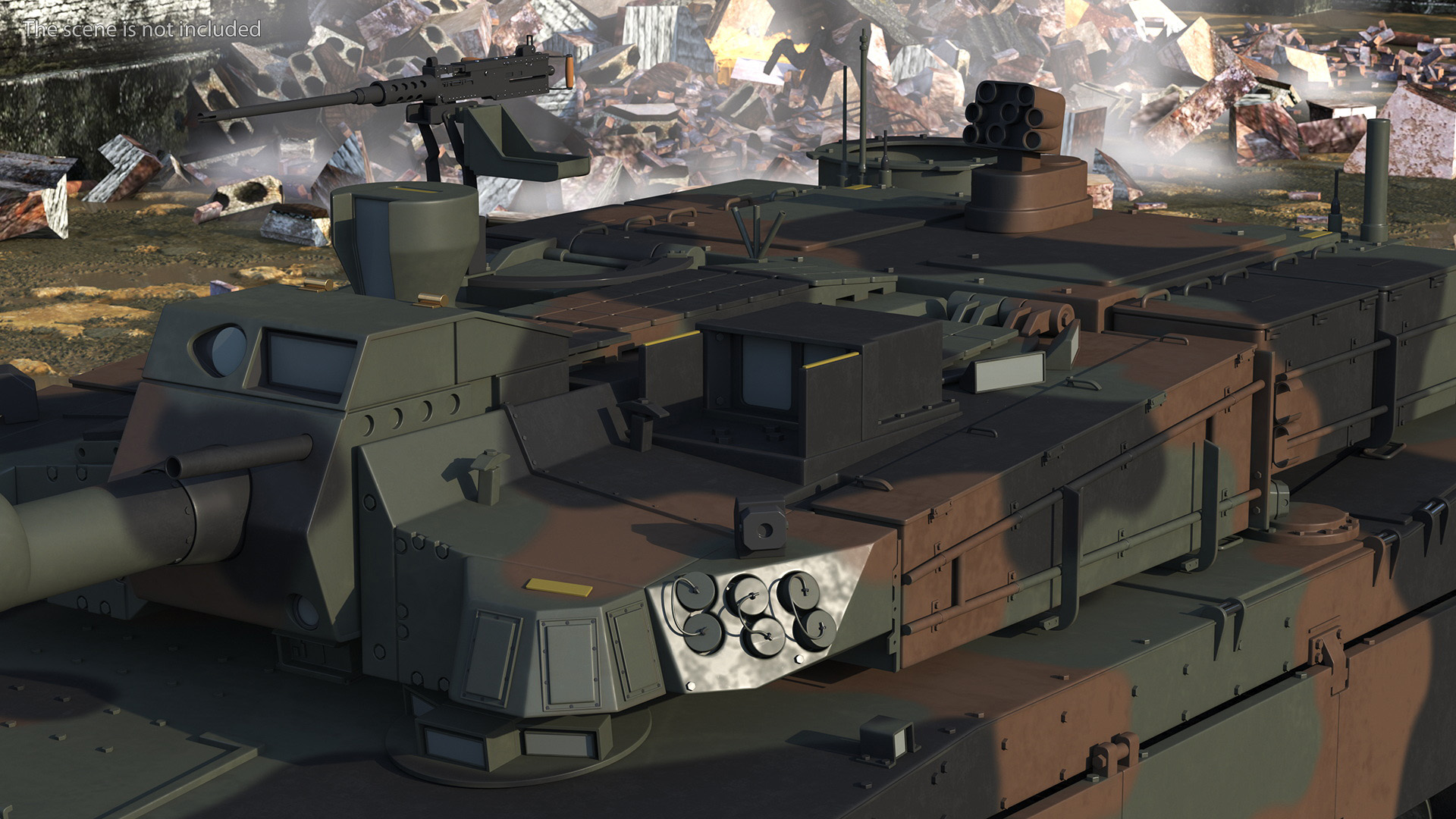 3D Korean K2 Tank Camouflage Color Rigged model