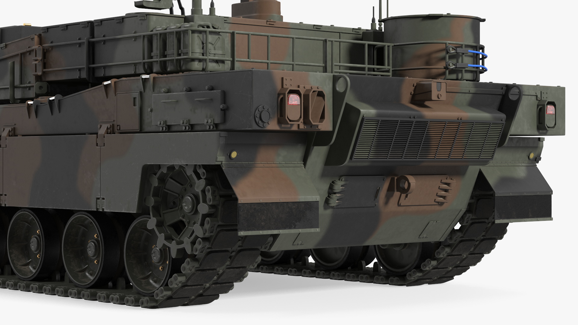 3D Korean K2 Tank Camouflage Color Rigged model