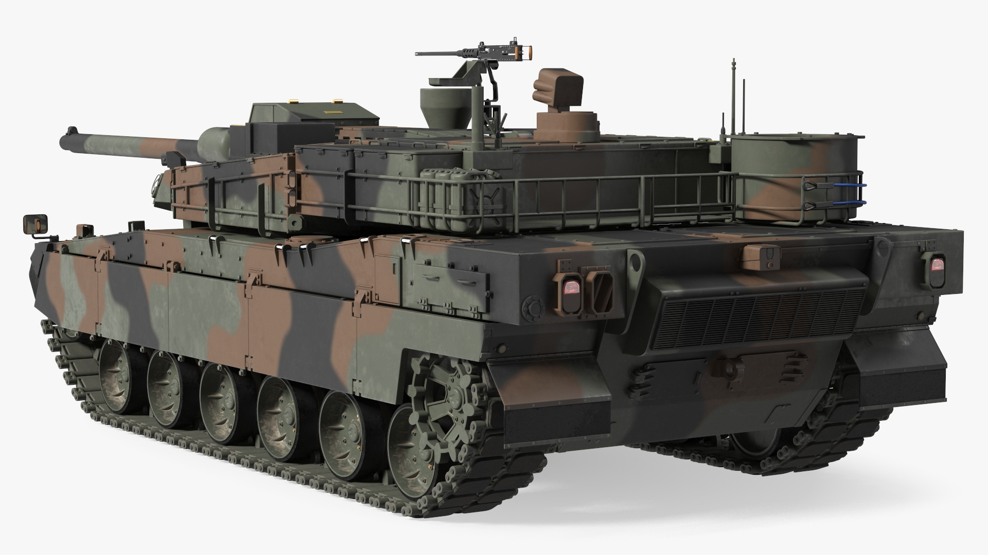 3D Korean K2 Tank Camouflage Color Rigged model