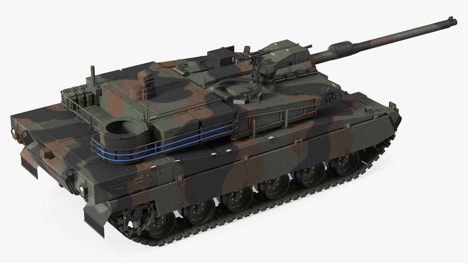 3D Korean K2 Tank Camouflage Color Rigged model