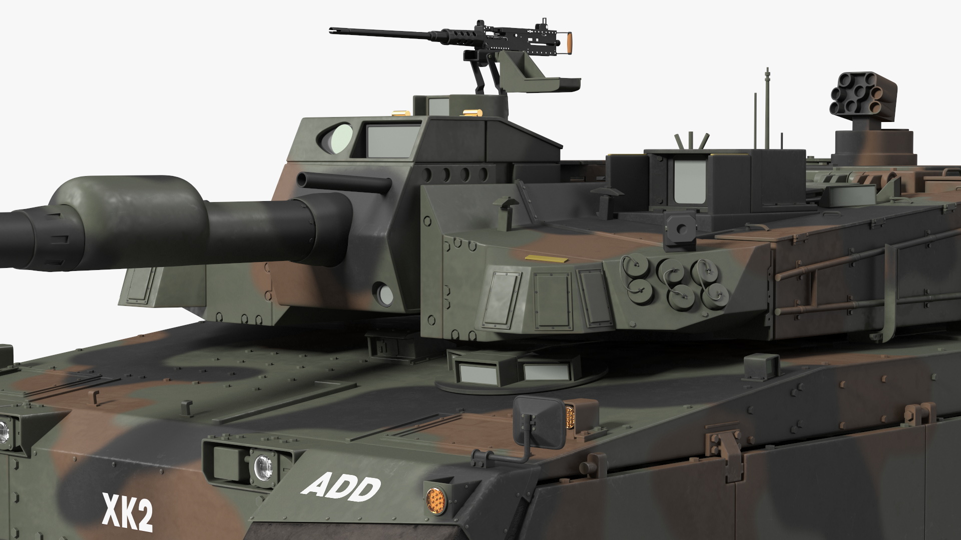 3D Korean K2 Tank Camouflage Color Rigged model